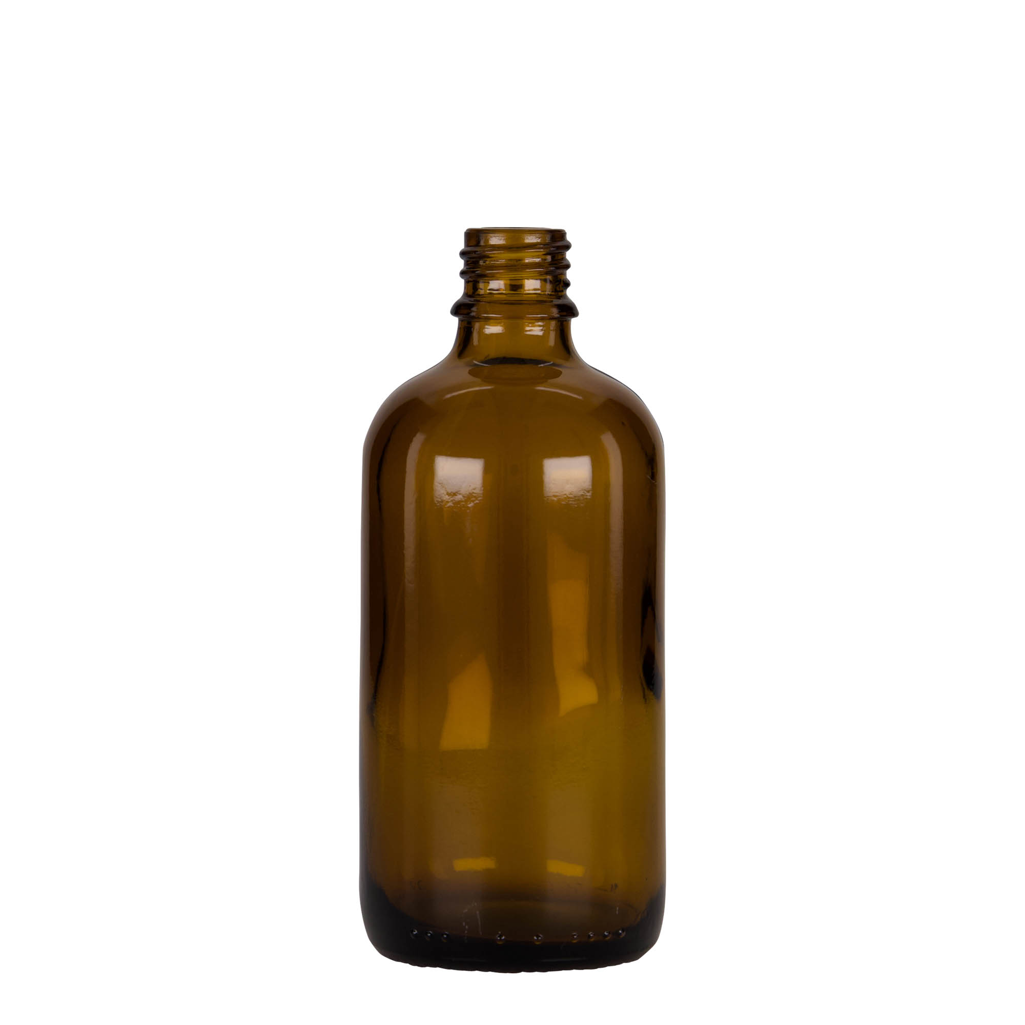 Μπουκάλι φαρμάκου με σταγονόμετρο 100 ml, γυάλινο, καφέ-μαύρο, στόμιο: DIN 18