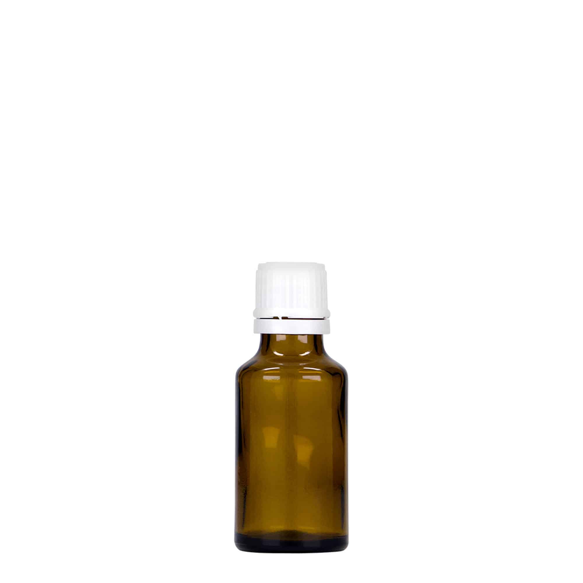 25 ml ιατρικό μπουκάλι, γυάλινο, καφέ, στόμιο: DIN 18