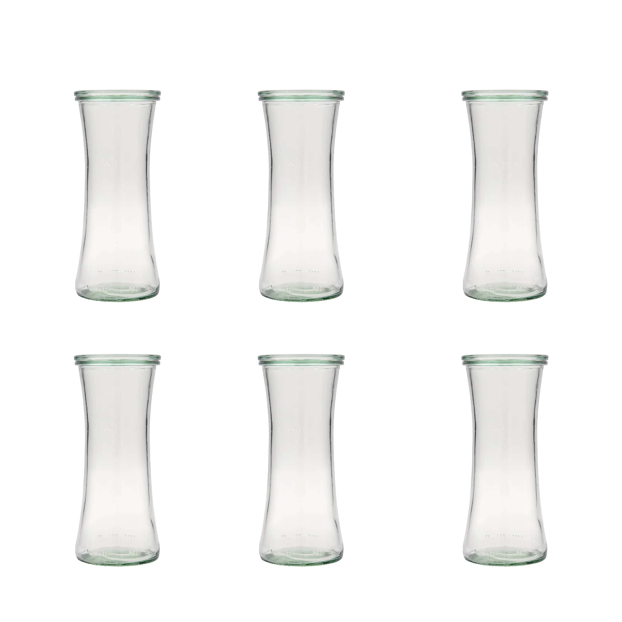 6x Βάζο για εκλεκτά τρόφιμα WECK 730 ml με γυάλινο καπάκι RR 80
