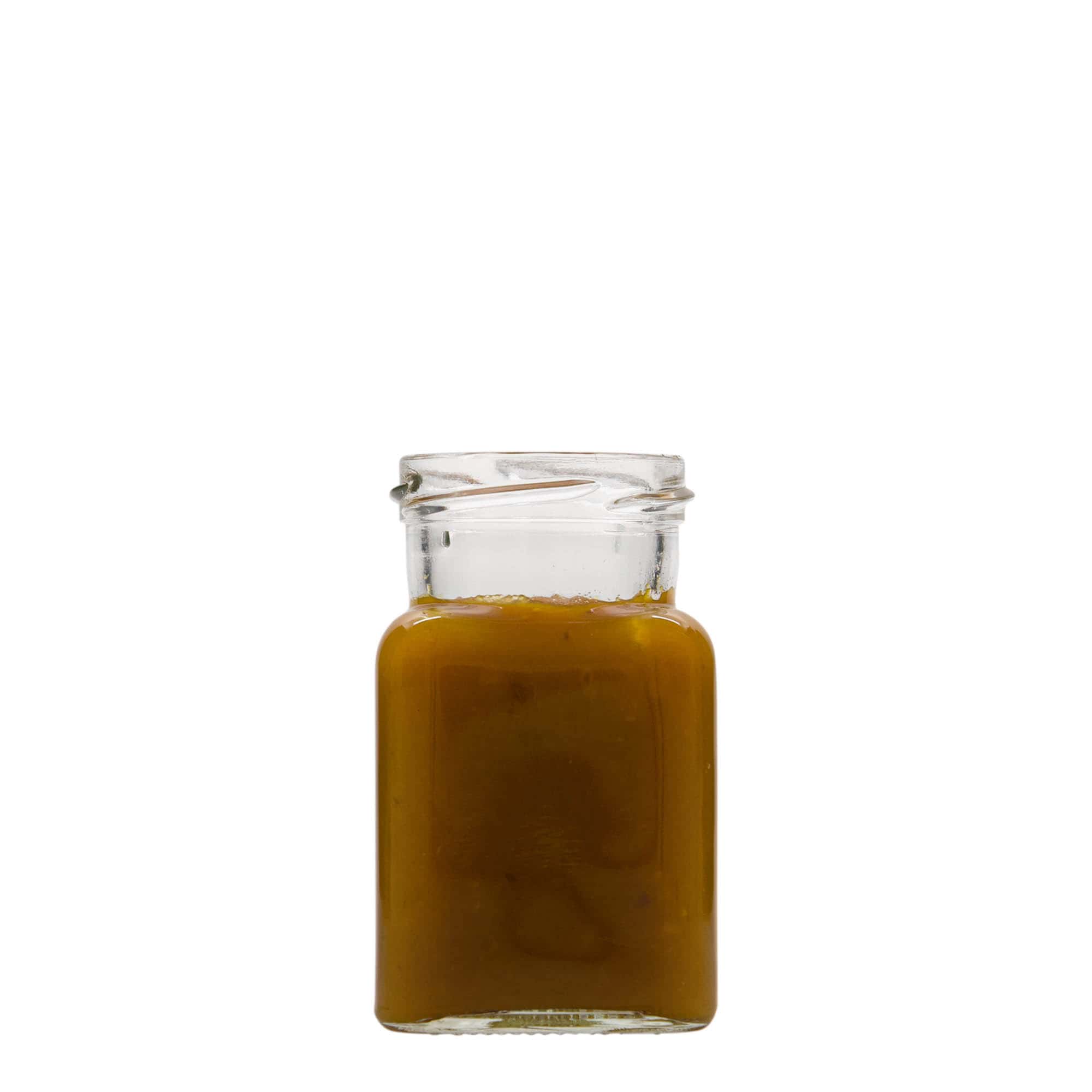 150 ml τετράγωνο γυάλινο βάζο, στόμιο: Twist-Off (TO 53)