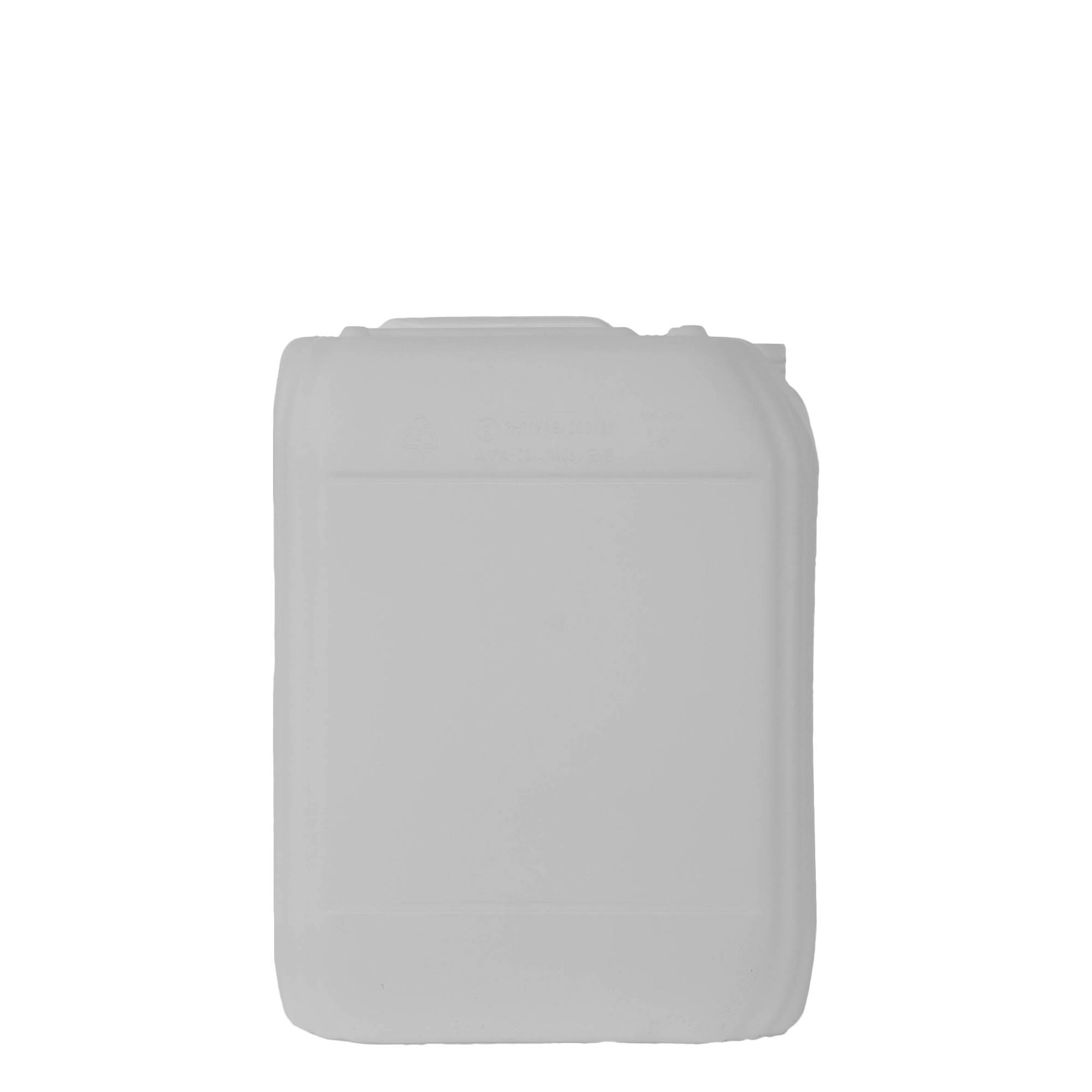 Μπιτόνι 20 l, ορθογώνιο, πλαστικό HDPE, φυσικό χρώμα, στόμιο: ND 60