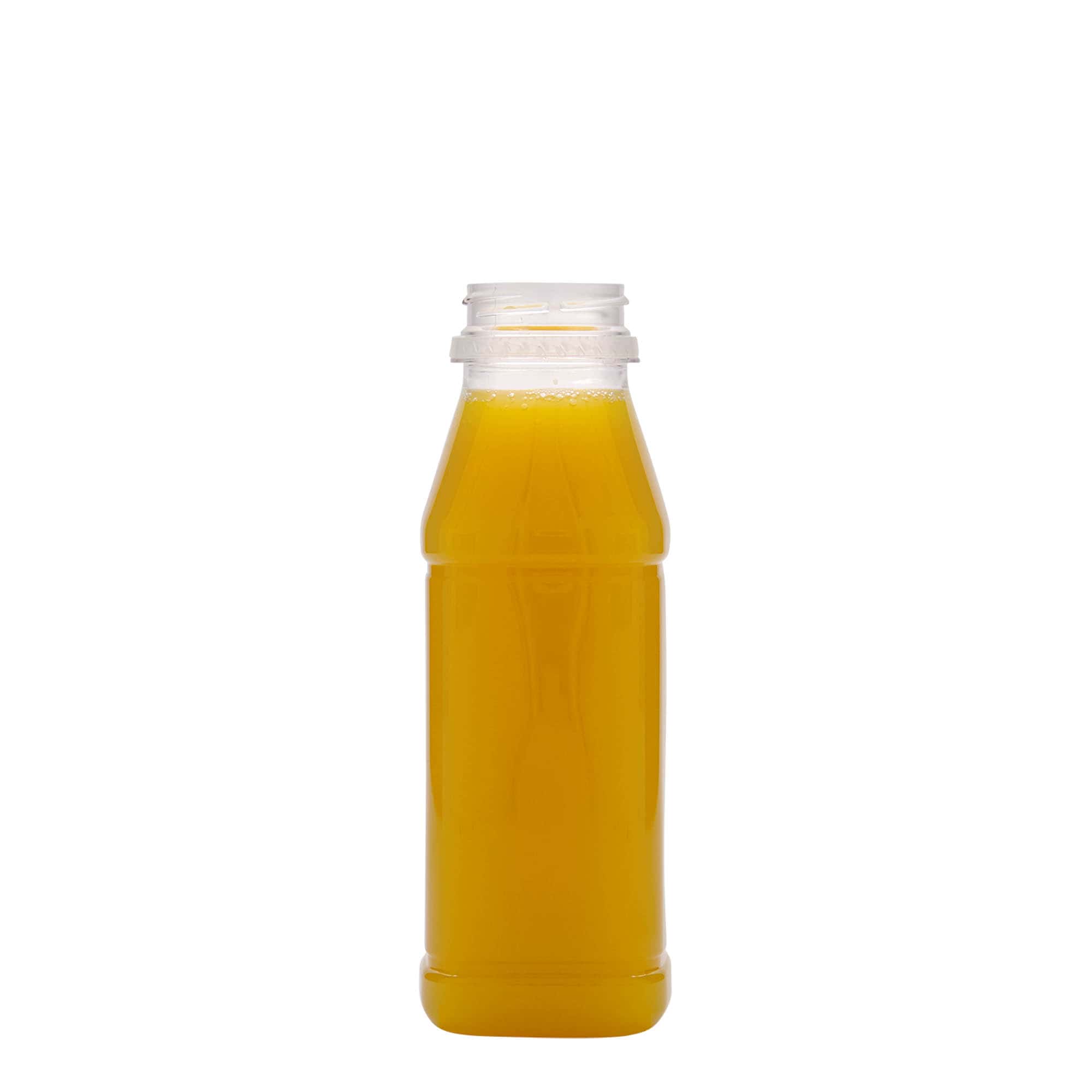 Μπουκάλι PET 'Milk and Juice Carré' 330 ml, τετράγωνο, πλαστικό, στόμιο: 38 mm Μπουκάλι PET 'Milk and Juice Carré' 330 ml, τετράγωνο, πλαστικό, στόμιο: 38 mm