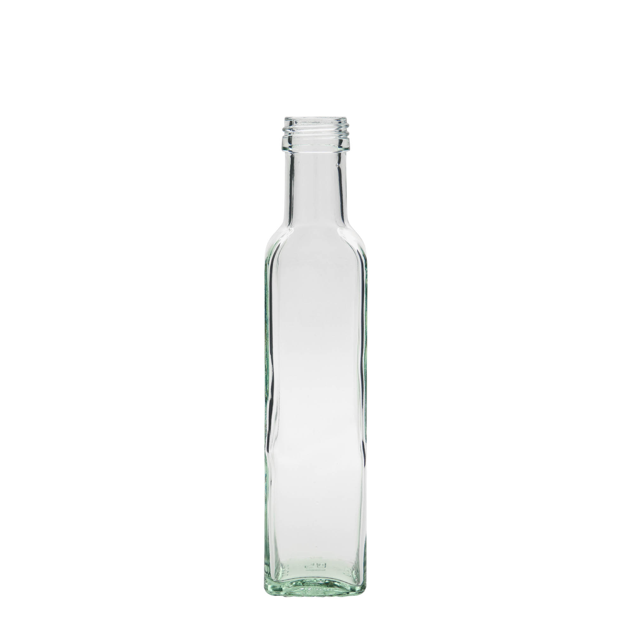 Γυάλινο μπουκάλι 'Marasca' 250 ml, τετράγωνο, στόμιο: PP 31,5 Γυάλινο μπουκάλι 'Marasca' 250 ml, τετράγωνο, στόμιο: PP 31,5