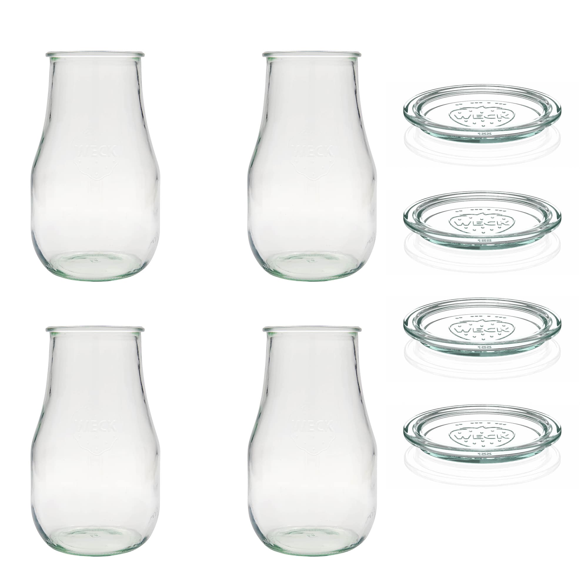 4x Βάζο-τουλίπα WECK 2700 ml με γυάλινο καπάκι RR 100