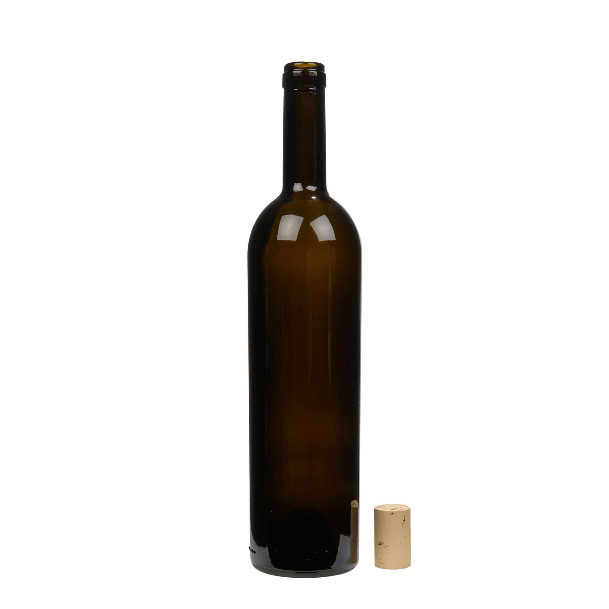 Μπουκάλι κρασιού 'Liberty' 750 ml, πράσινο αντικέ, στόμιο: φελλός