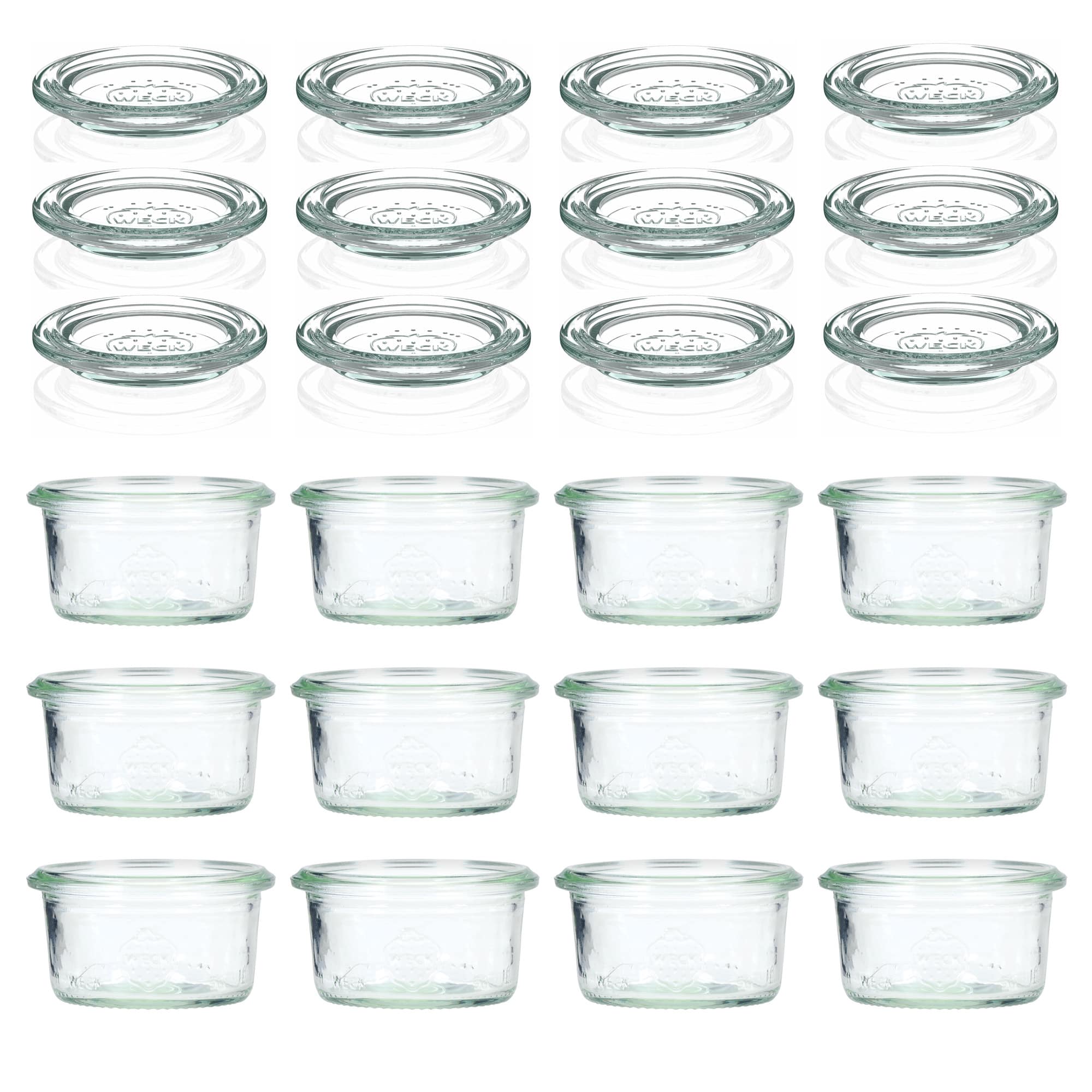 12x Κυλινδρικό βάζο WECK 50 ml με γυάλινο καπάκι RR 60