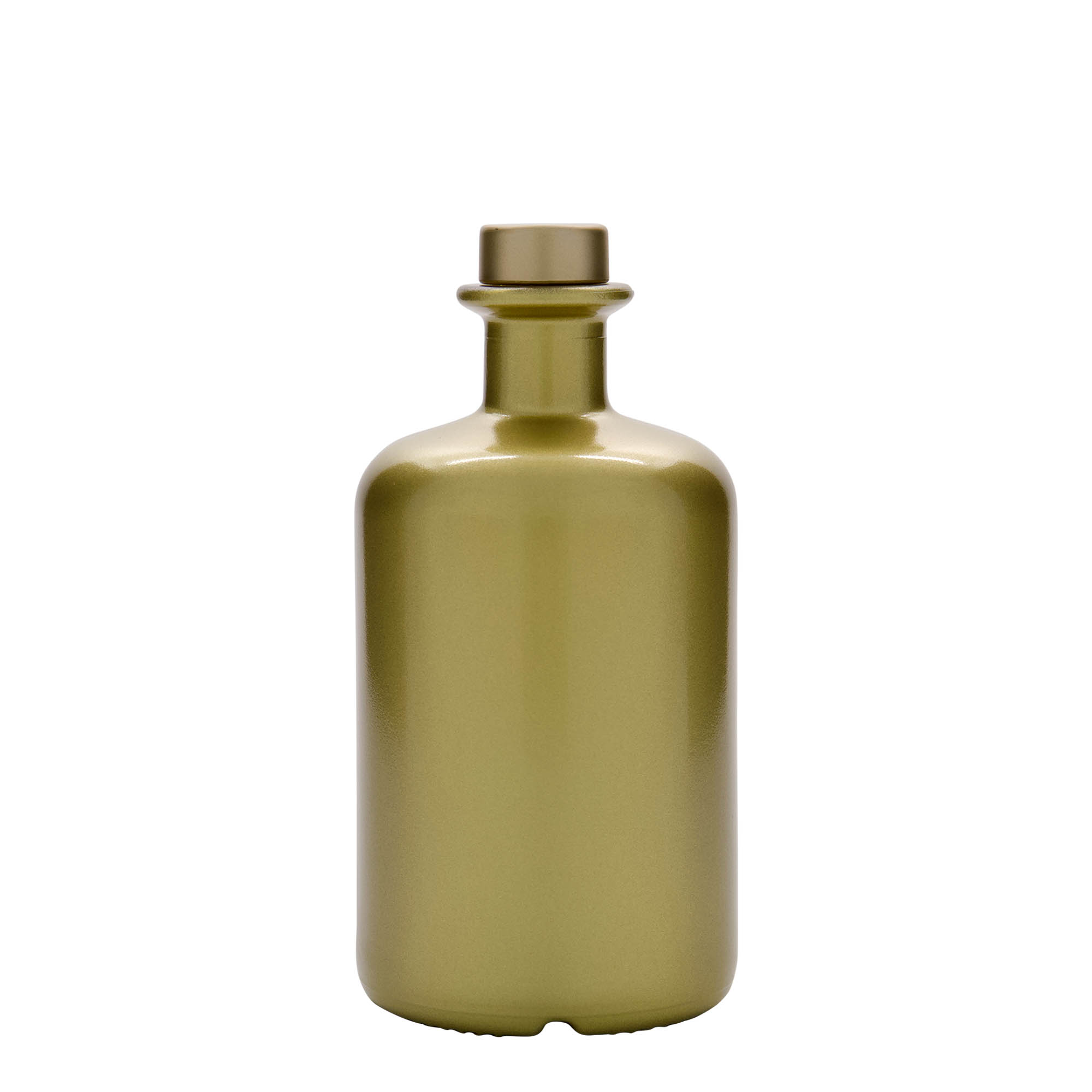 Γυάλινο μπουκάλι φαρμακείου 500 ml, χρυσό, στόμιο: φελλός