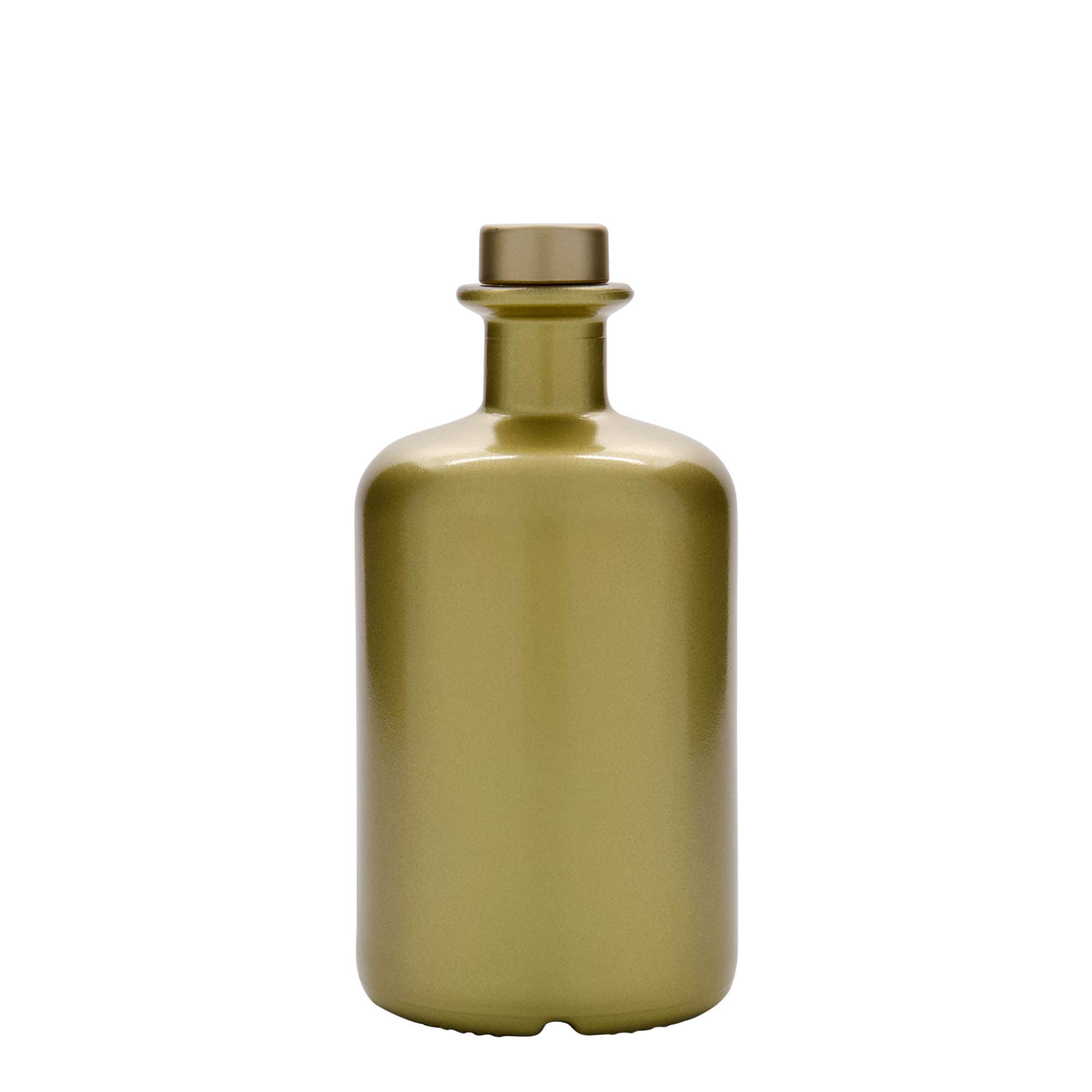 Γυάλινο μπουκάλι φαρμακείου 500 ml, χρυσό, στόμιο: φελλός