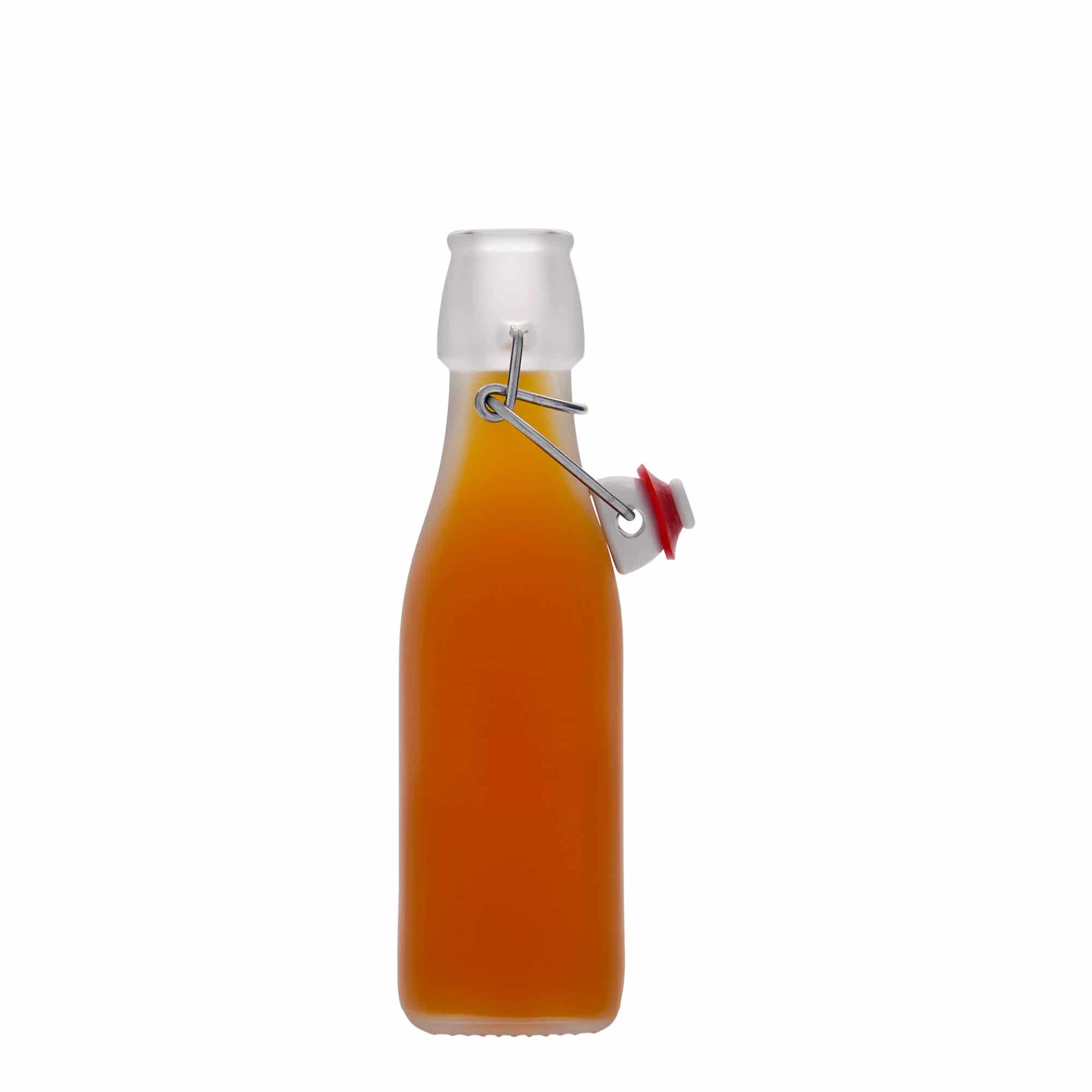 Γυάλινο μπουκάλι 'Swing' 250 ml, τετράγωνο, λευκό, στόμιο: μηχανικό πώμα
