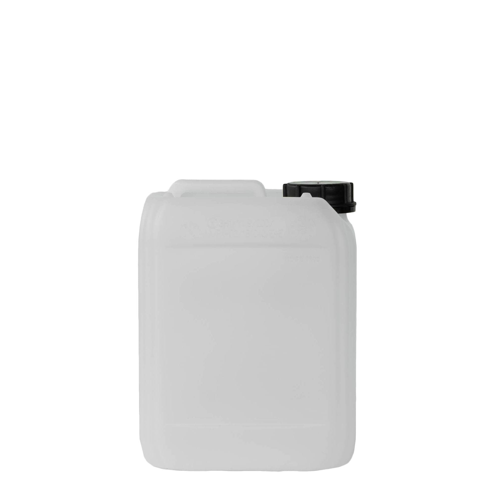 Μπιτόνι 5 l, ορθογώνιο, πλαστικό HDPE, φυσικό χρώμα, στόμιο: ND 55