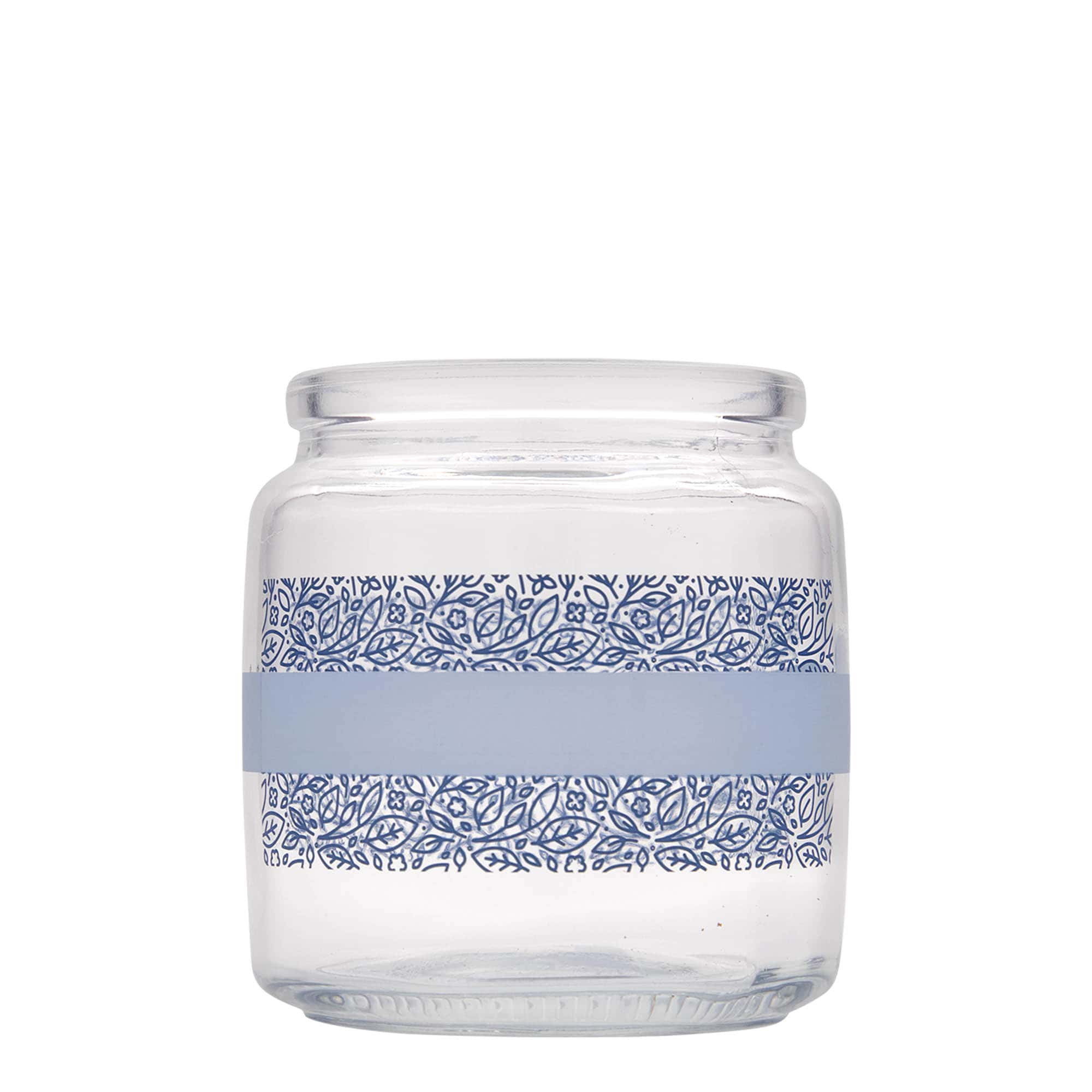 750 ml γυάλινο βάζο με φελλό 'Giara', σχέδιο: Naturalmente blu, στόμιο: φελλός