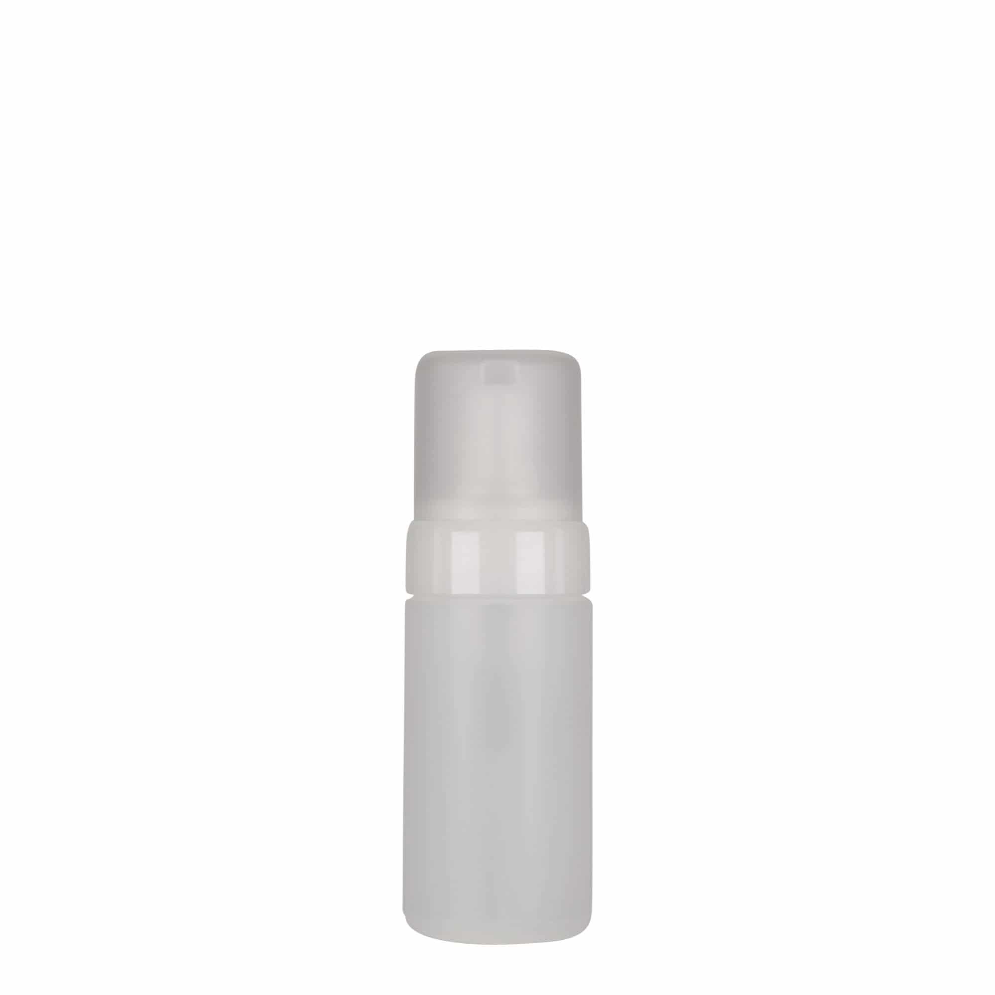 Μπουκάλι με στόμιο ροής 'Foamer' 100 ml, πλαστικό PE, φυσικό χρώμα, στόμιο: βιδωτό πώμα