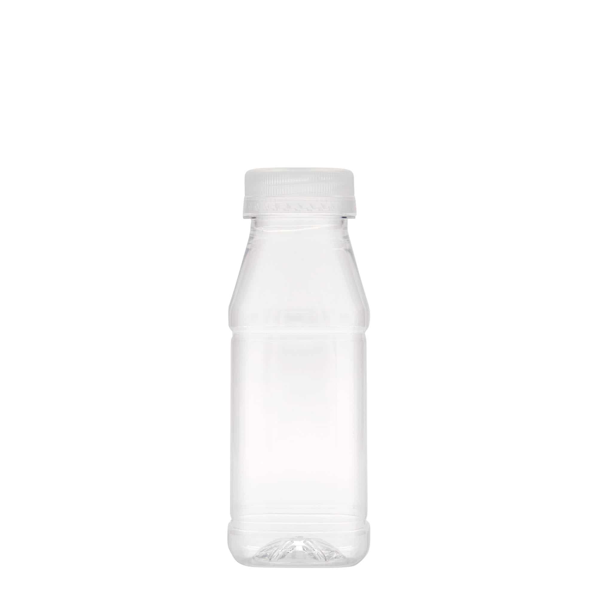 Μπουκάλι PET 'Milk and Juice Carré' 250 ml, τετράγωνο, πλαστικό, στόμιο: 38 mm