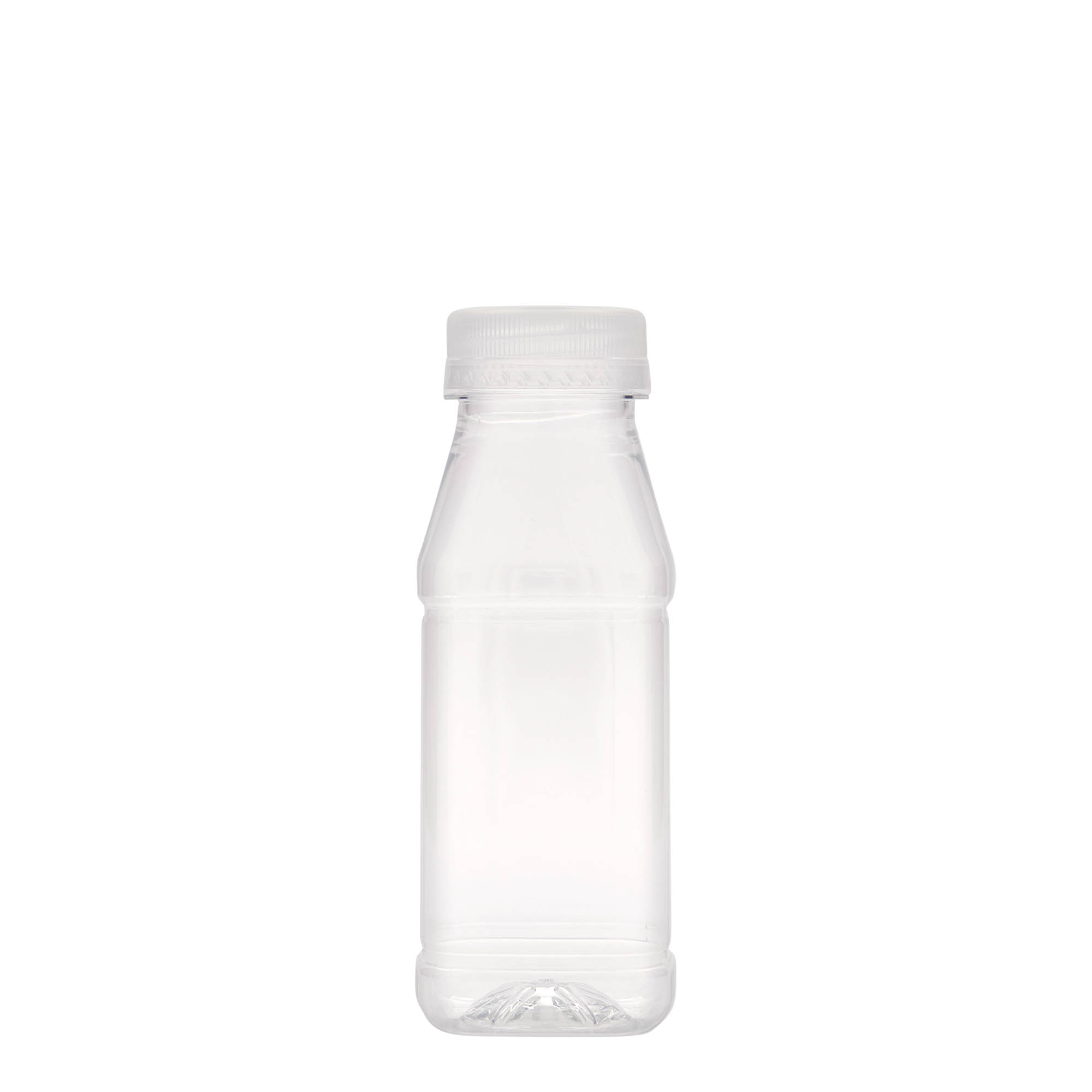 Μπουκάλι PET 'Milk and Juice Carré' 250 ml, τετράγωνο, πλαστικό, στόμιο: 38 mm Μπουκάλι PET 'Milk and Juice Carré' 250 ml, τετράγωνο, πλαστικό, στόμιο: 38 mm
