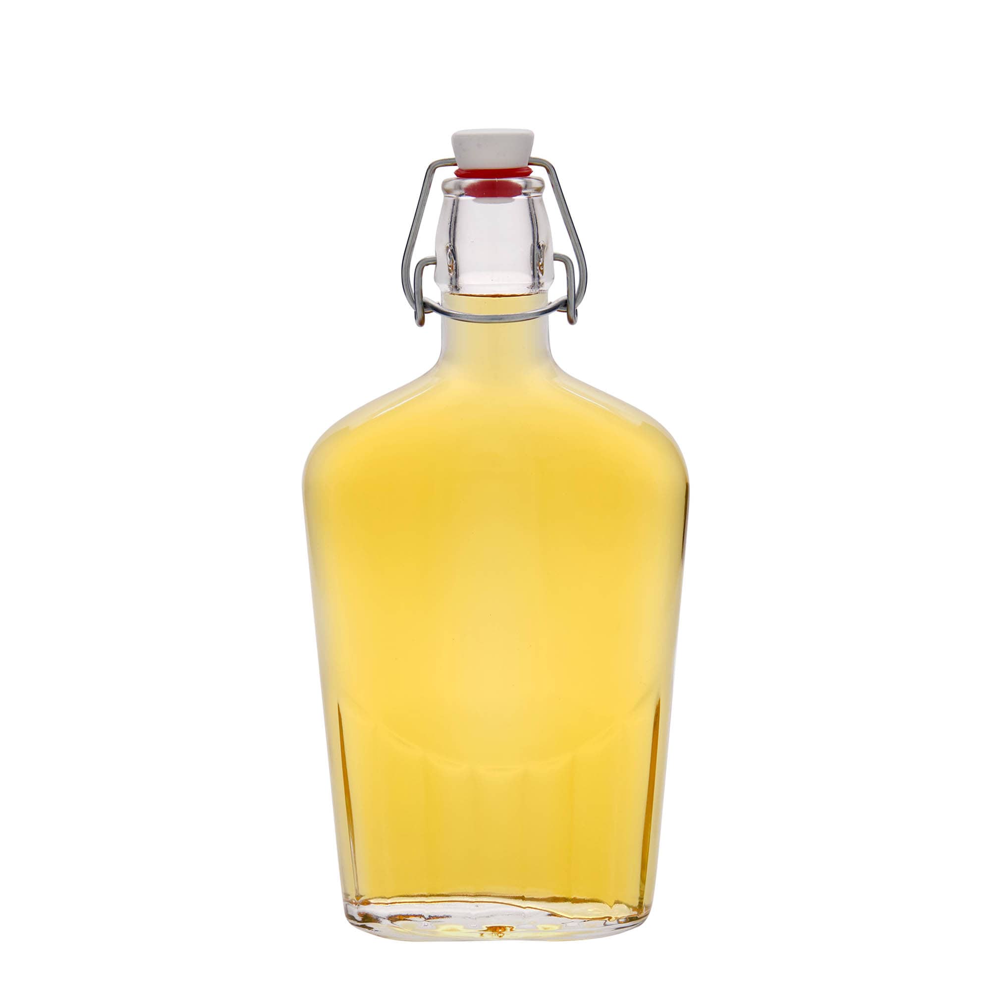 Γυάλινο μπουκάλι 'Fiaschetta' 500 ml, οβάλ, στόμιο: μηχανικό πώμα