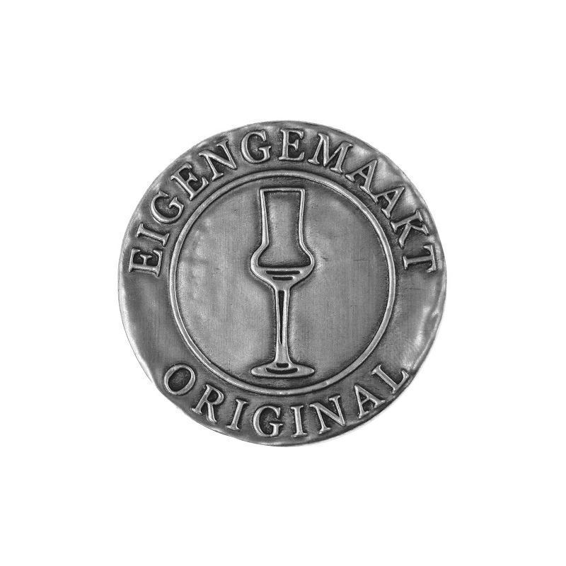 Μεταλλική ετικέτα 'Eigengemaakt', στρογγυλή, μεταλλική, ασημί Μεταλλική ετικέτα 'Eigengemaakt', στρογγυλή, μεταλλική, ασημί