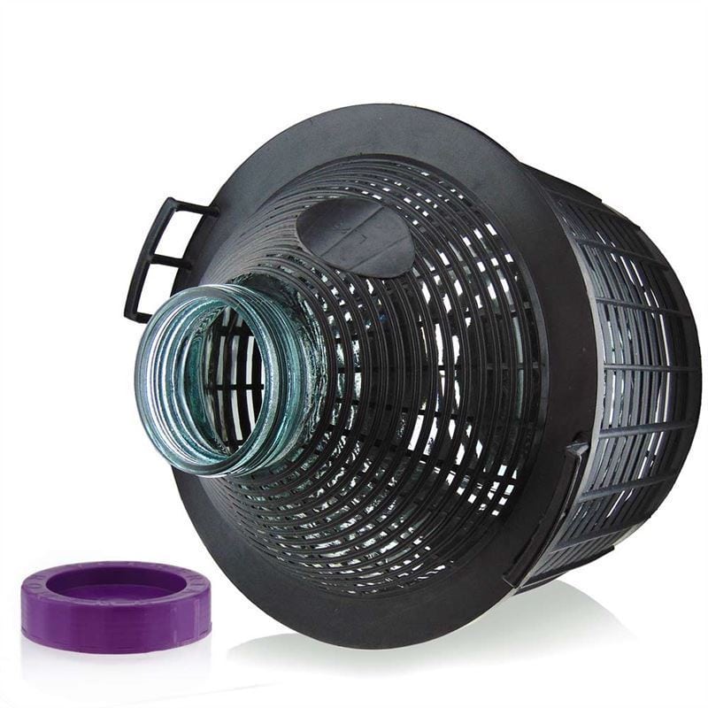 Νταμιτζάνα 25 l με φαρδύ λαιμό, γυάλινη, στόμιο: βιδωτό πώμα