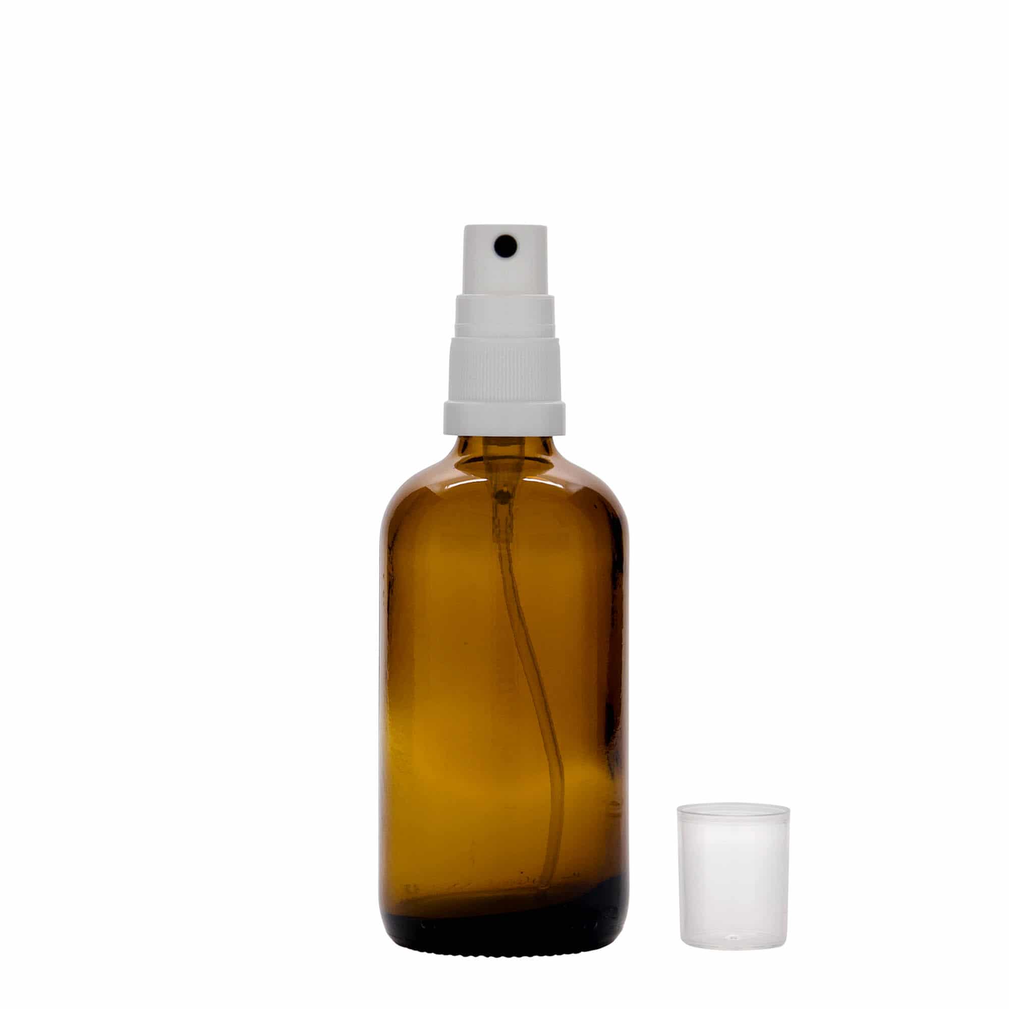 Μπουκάλι ψεκασμού φαρμάκου 100 ml, γυάλινο, καφέ, στόμιο: DIN 18