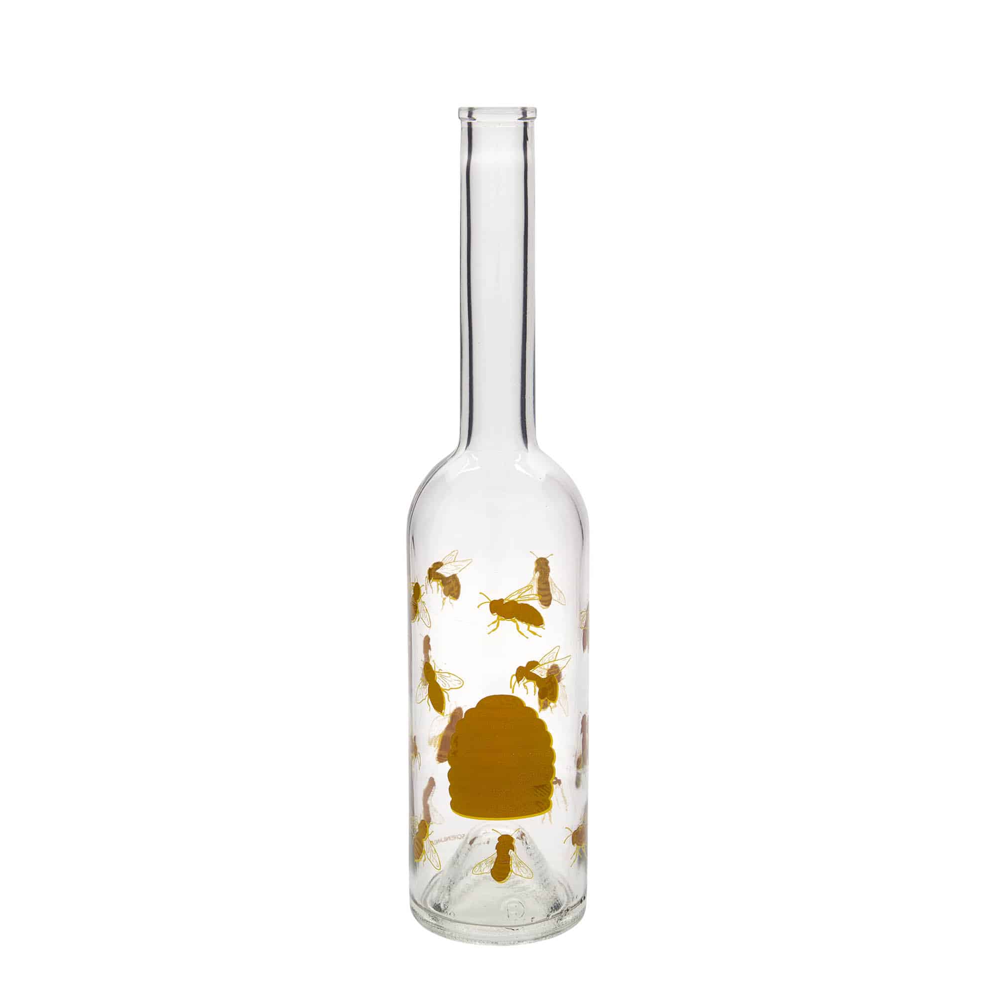 500 ml γυάλινο μπουκάλι 'Opera', σχέδιο: Μέλισσες, στόμιο: φελλός