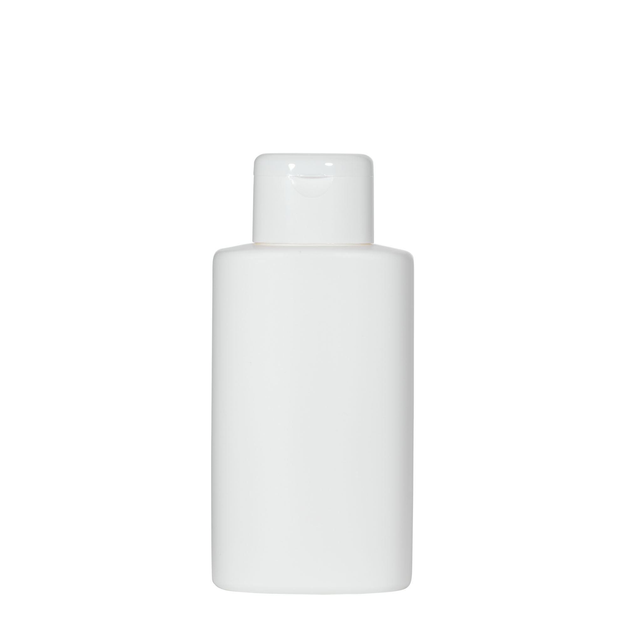 Πλαστικό μπουκάλι 'Indy' 250 ml, οβάλ, HDPE, λευκό, στόμιο: βιδωτό πώμα