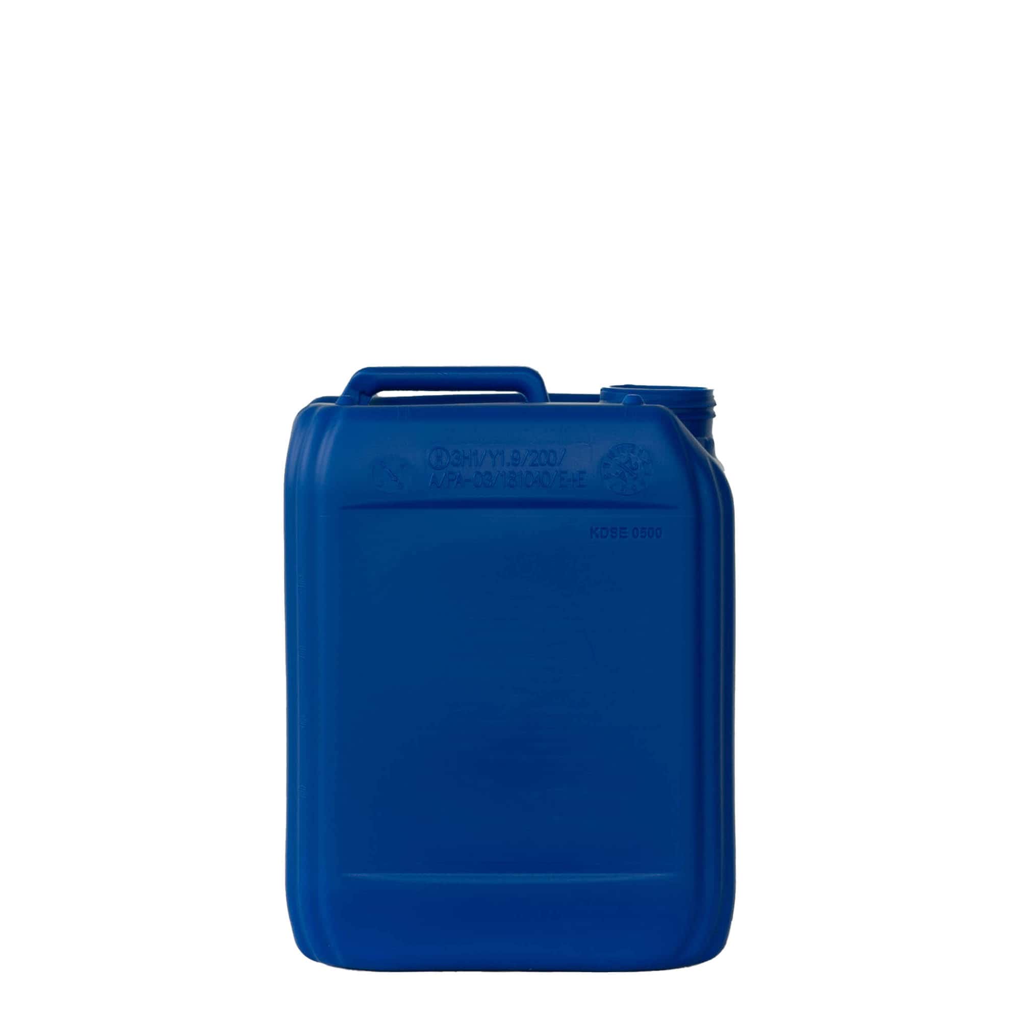 Μπιτόνι 5 l, ορθογώνιο, πλαστικό HDPE, μπλε, στόμιο: ND 55