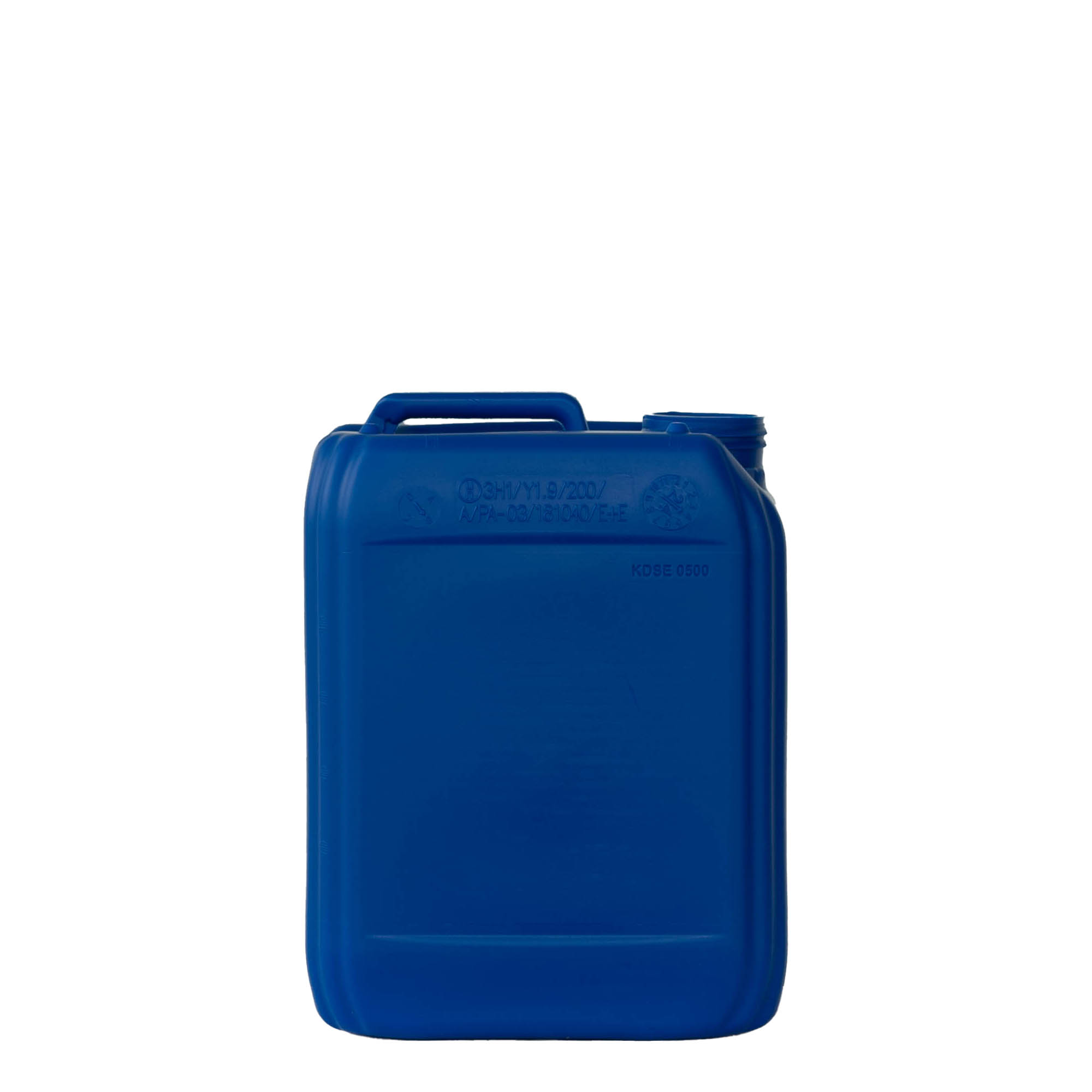 Μπιτόνι 5 l, ορθογώνιο, πλαστικό HDPE, μπλε, στόμιο: ND 55