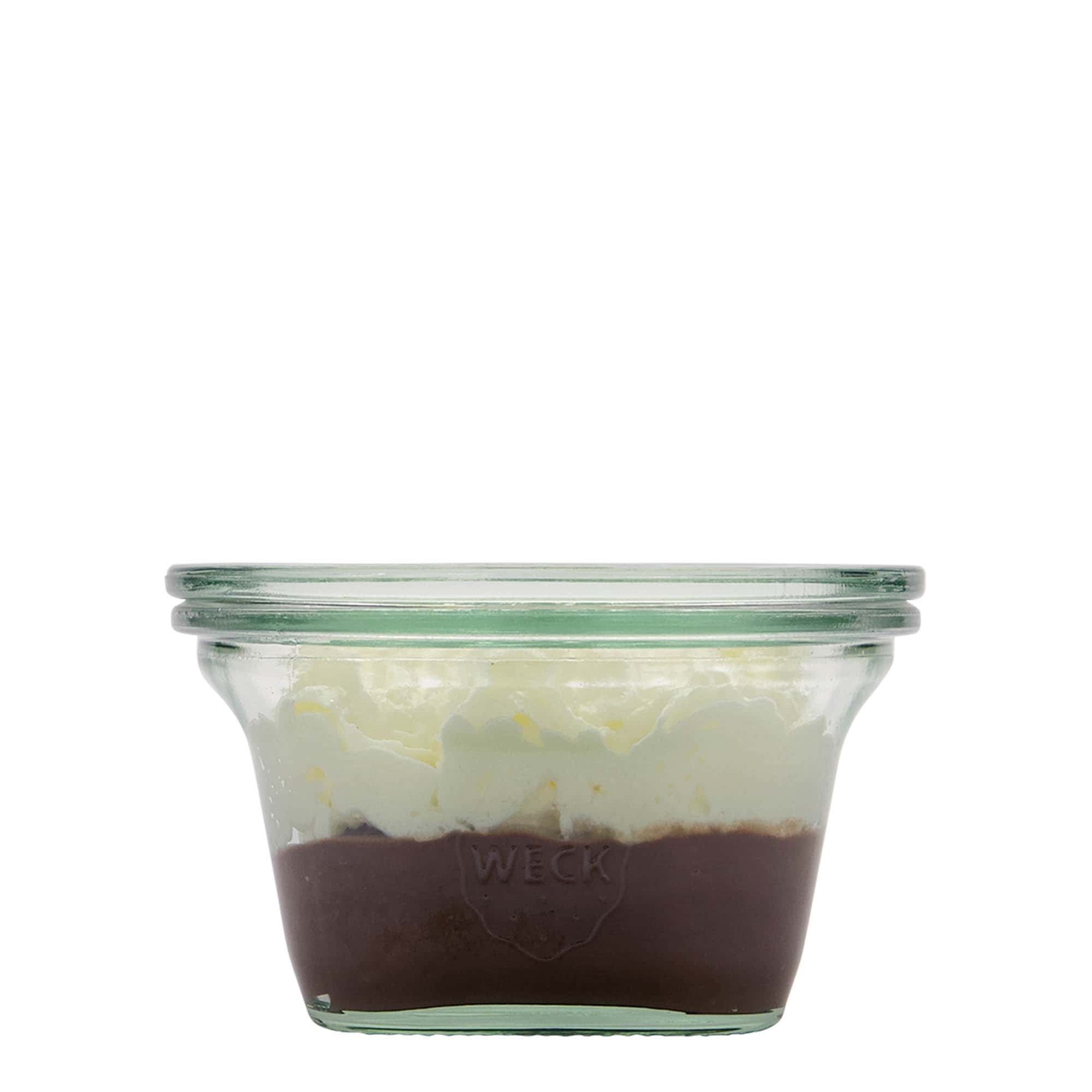 Τετράγωνο βάζο WECK 290 ml, τετράγωνο, στόμιο: στρογγυλεμένο χείλος