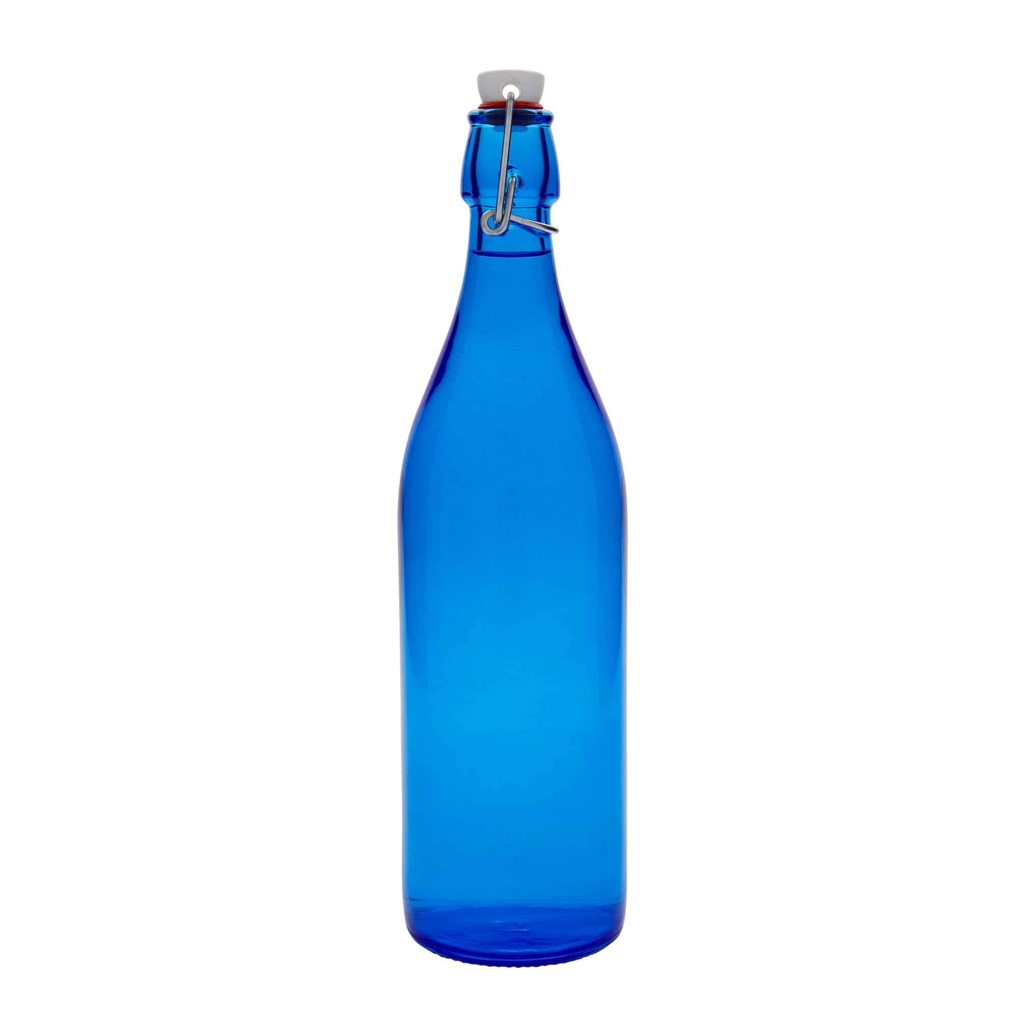 Γυάλινο μπουκάλι 'Giara' 1.000 ml, μπλε, στόμιο: μηχανικό πώμα Γυάλινο μπουκάλι 'Giara' 1.000 ml, μπλε, στόμιο: μηχανικό πώμα