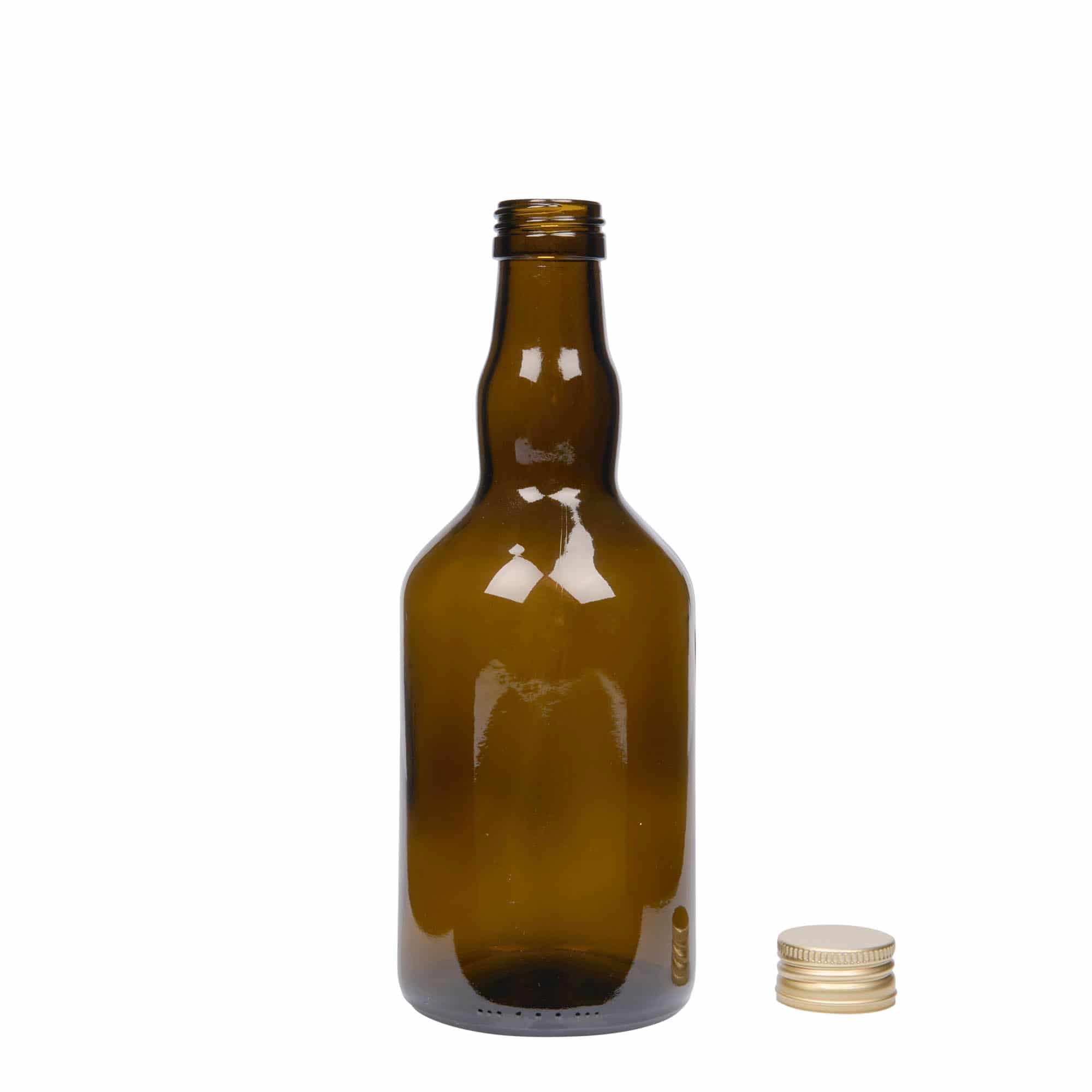 Γυάλινο μπουκάλι 'Olona' 500 ml, πράσινο αντικέ, στόμιο: PP 31,5