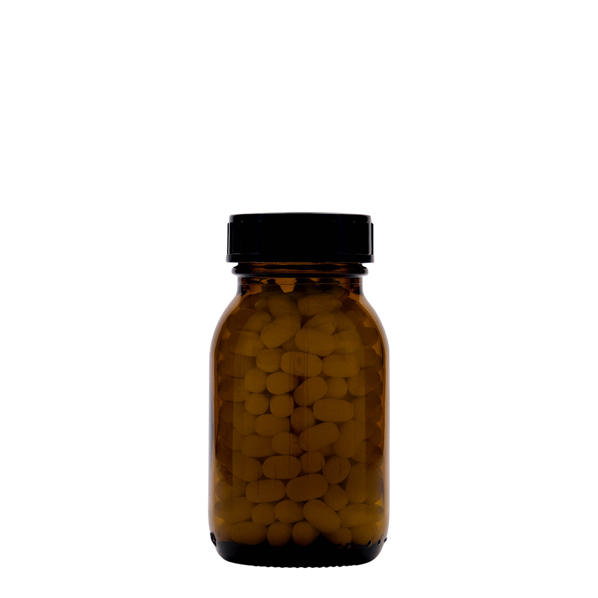 Βάζο με φαρδύ λαιμό 125 ml, καφέ, στόμιο: DIN 40 Βάζο με φαρδύ λαιμό 125 ml, καφέ, στόμιο: DIN 40