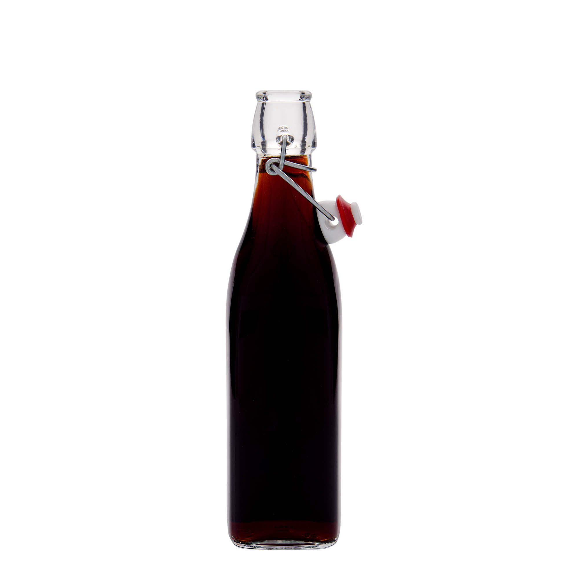 Γυάλινο μπουκάλι 'Swing' 500 ml, τετράγωνο, στόμιο: μηχανικό πώμα