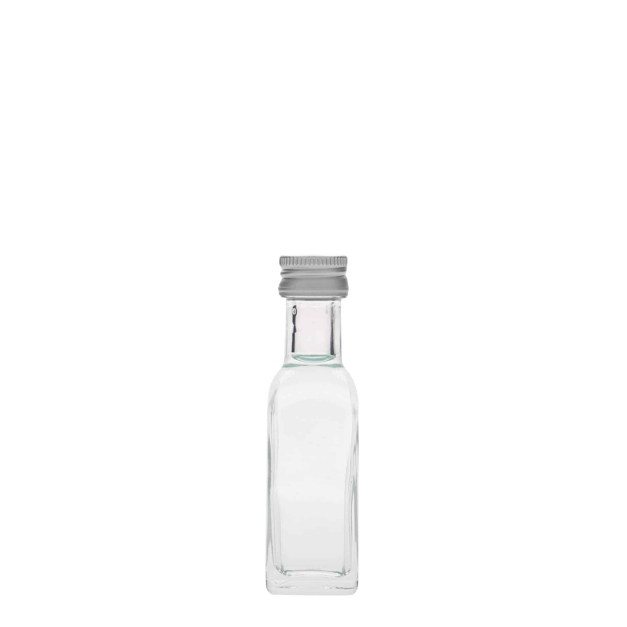 Γυάλινο μπουκάλι 'Marasca' 20 ml, τετράγωνο, στόμιο: PP 18
