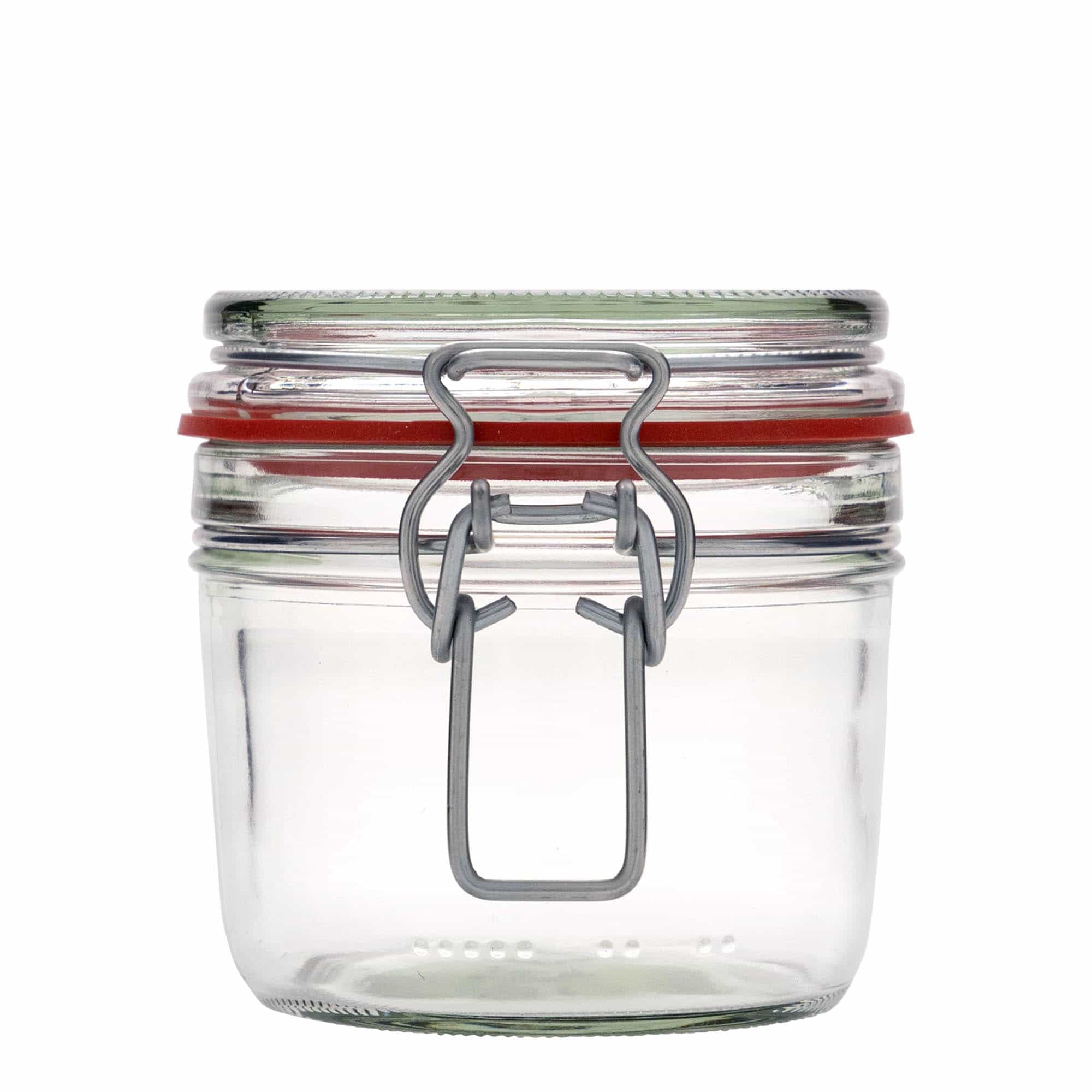 Βάζο με καπάκι με κλιπ με επίπεδο στόμιο 400 ml, στόμιο: καπάκι με κλιπ