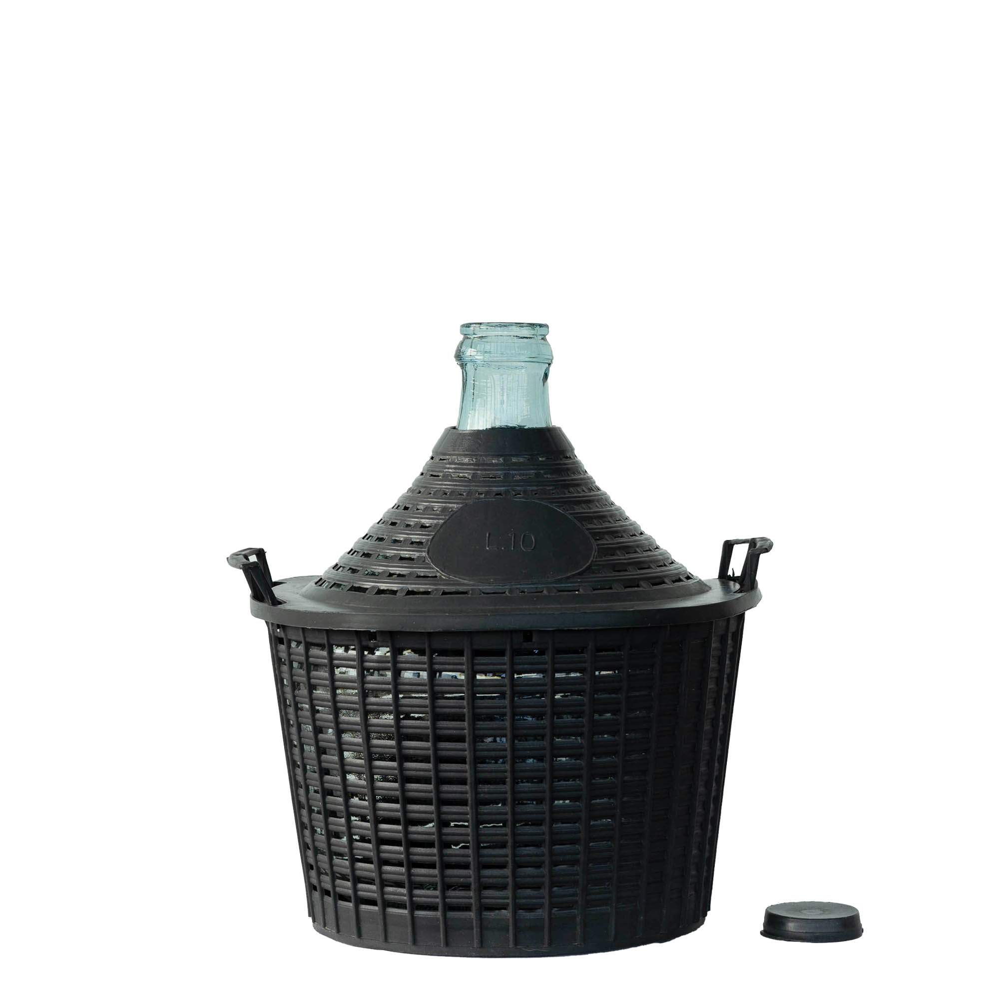 Νταμιτζάνα 10 l με στενό λαιμό, γυάλινη, στόμιο: χωνευτό πώμα Νταμιτζάνα 10 l με στενό λαιμό, γυάλινη, στόμιο: χωνευτό πώμα