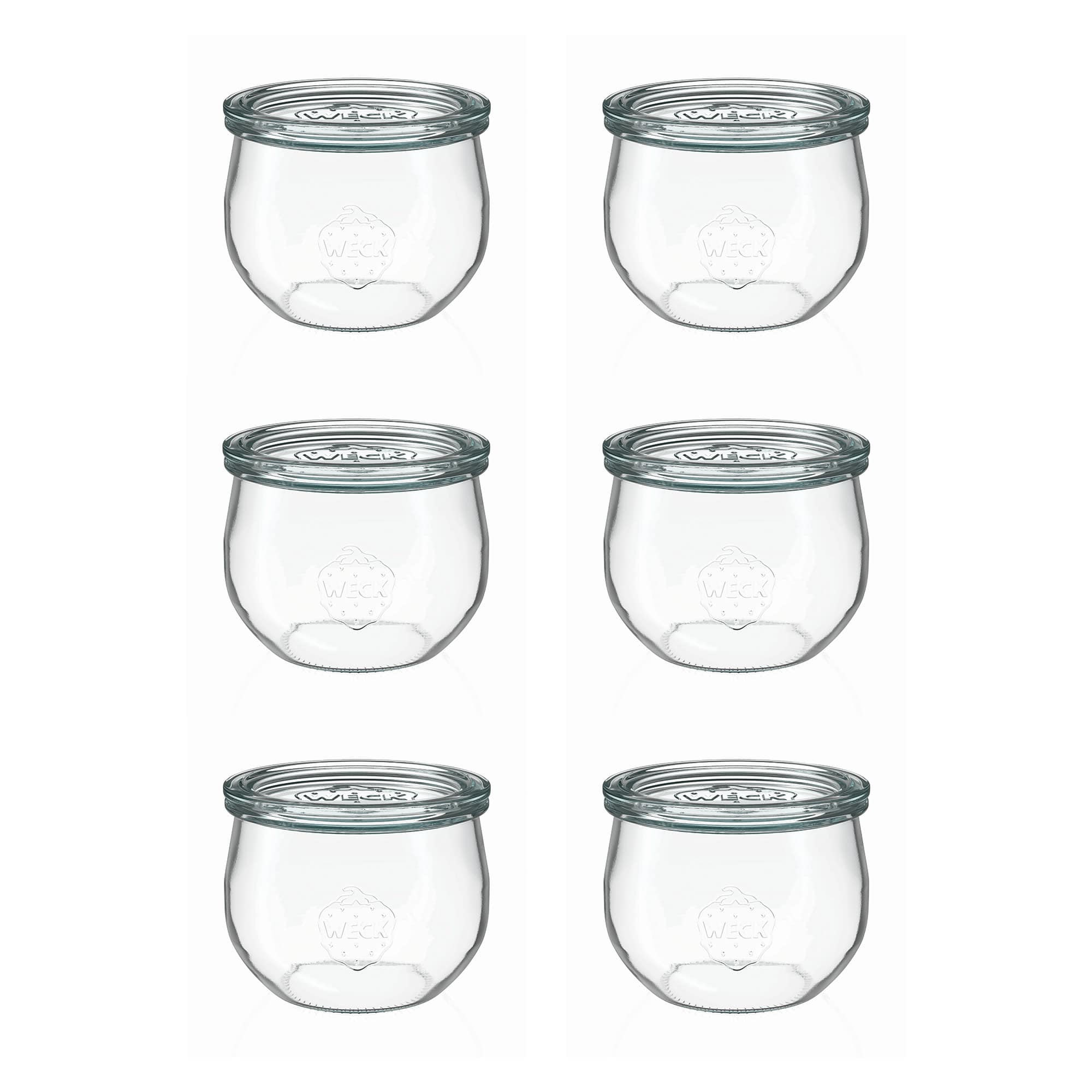 6x Βάζο-τουλίπα WECK 580 ml με γυάλινο καπάκι RR 100