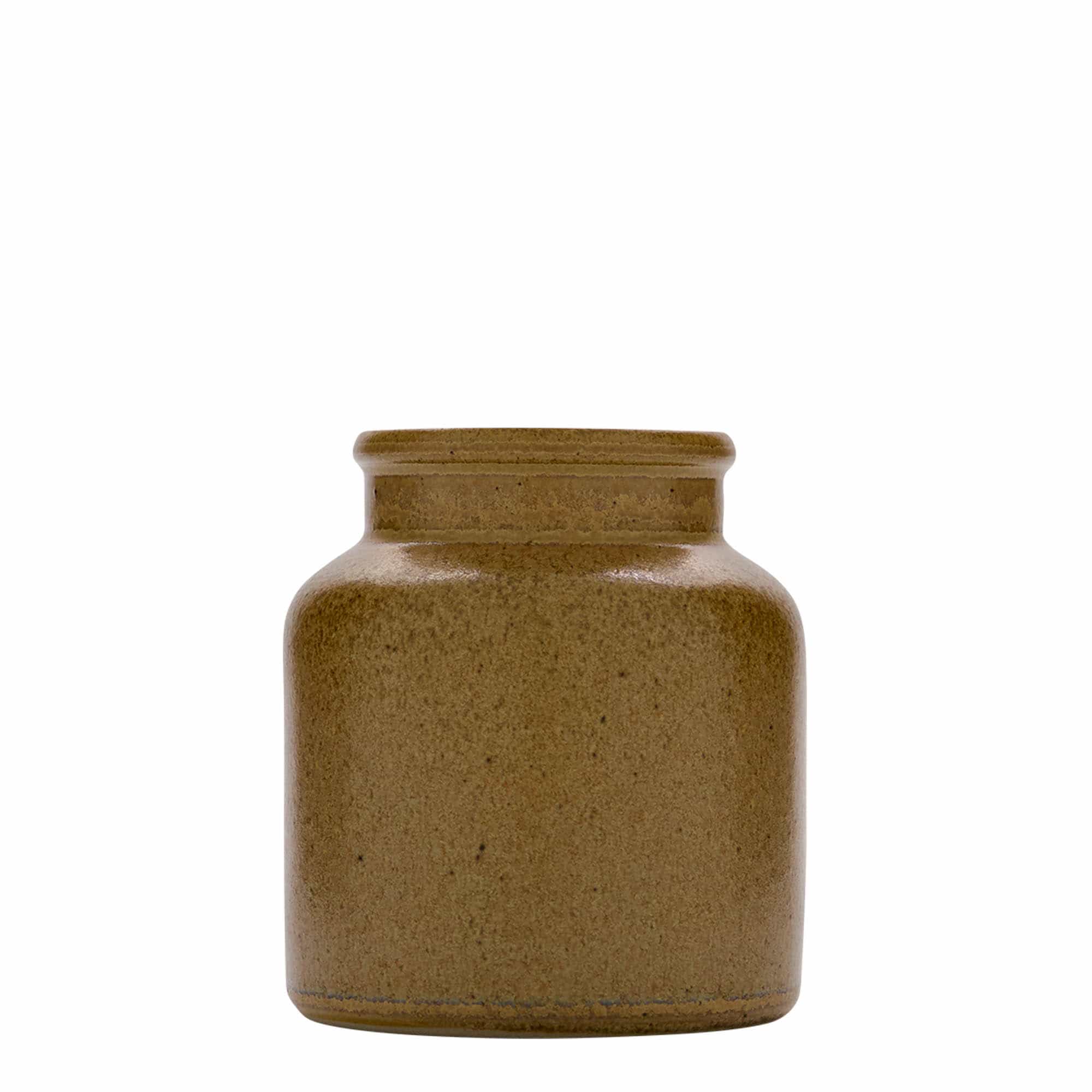 Πήλινο βάζο 270 ml, κεραμικό, καφέ κρυσταλλιζέ, στόμιο: χωνευτό πώμα