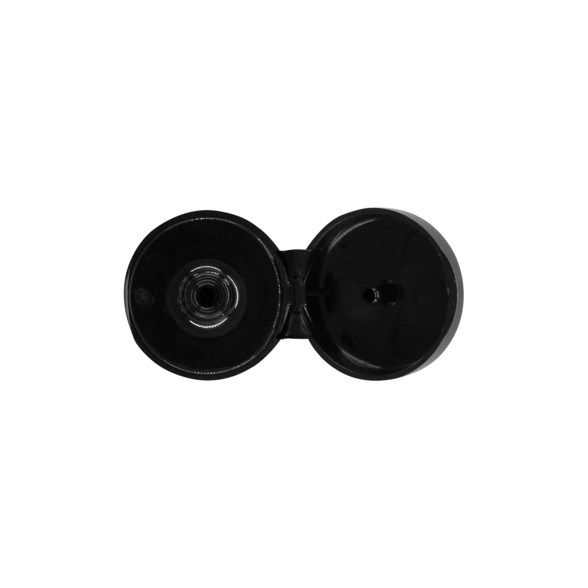 Βιδωτό πώμα με άνοιγμα flip top, πλαστικό PP, μαύρο, για στόμιο: GPI 20/410 Βιδωτό πώμα με άνοιγμα flip top, πλαστικό PP, μαύρο, για στόμιο: GPI 20/410