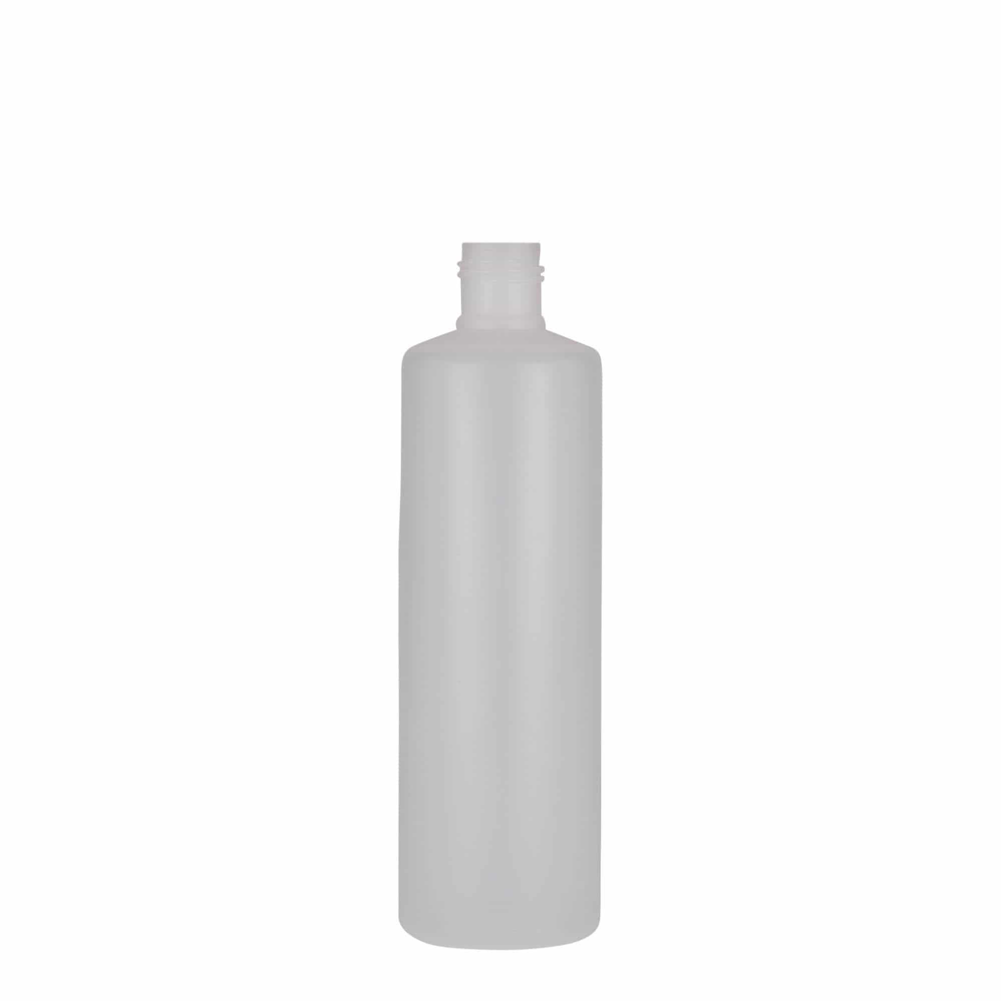 250 ml στρογγυλό μπουκάλι, πλαστικό PE, φυσικό, στόμιο: βιδωτό καπάκι