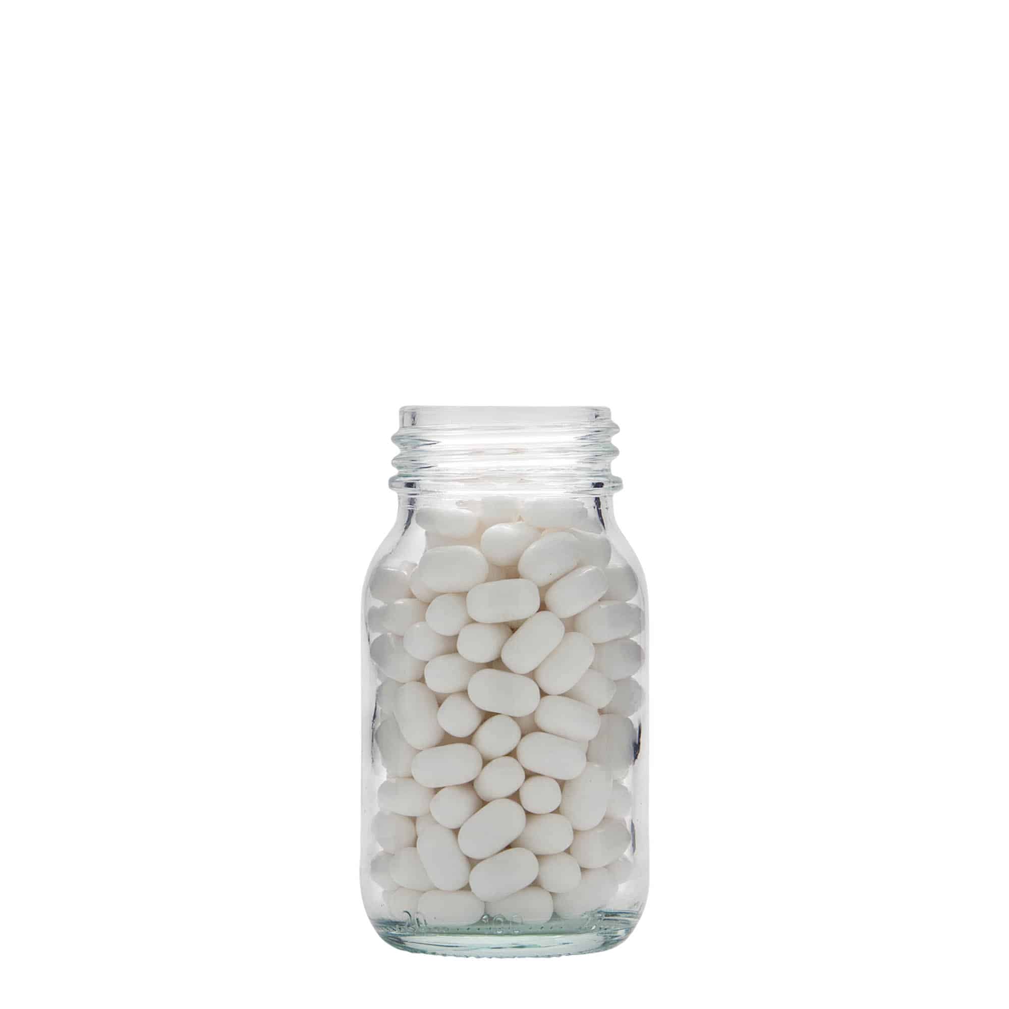 100 ml γυάλινο βάζο με φαρδύ στόμιο, άνοιγμα: DIN 40