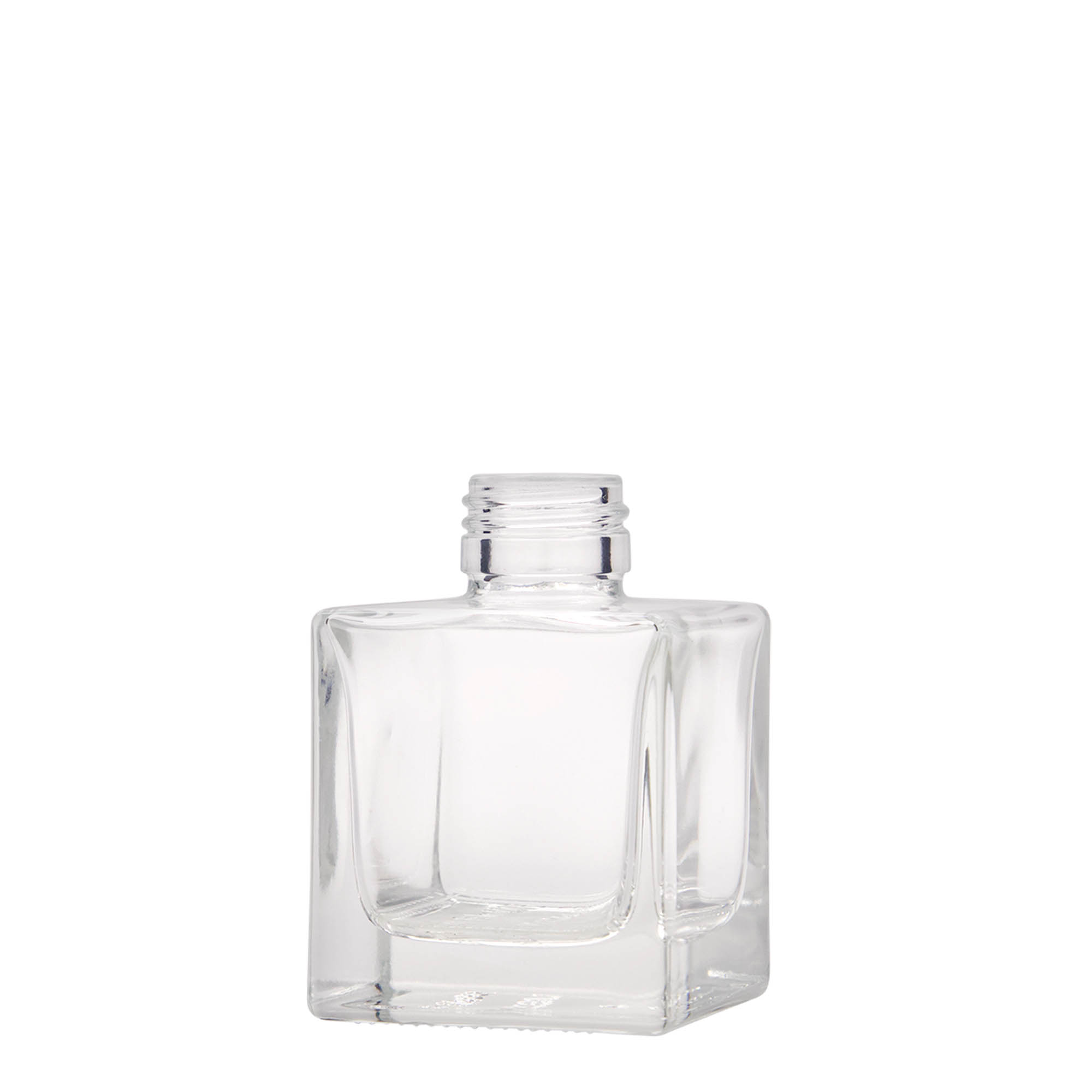 Γυάλινο μπουκάλι 'Cube' 100 ml, τετράγωνο, στόμιο: PP 28