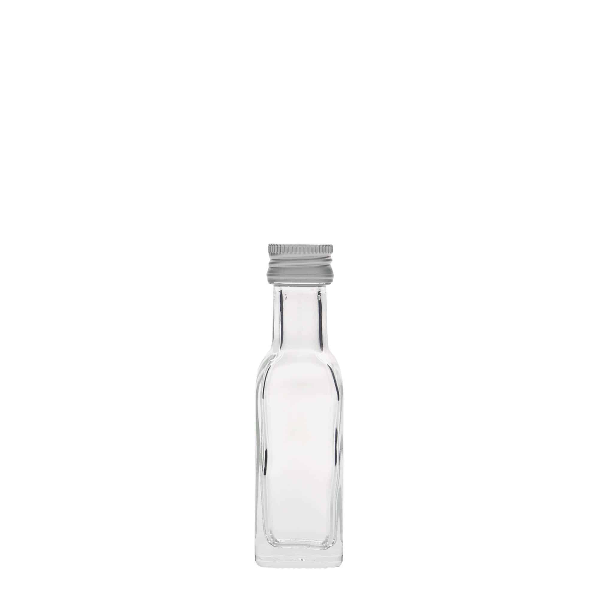 Γυάλινο μπουκάλι 'Marasca' 20 ml, τετράγωνο, στόμιο: PP 18