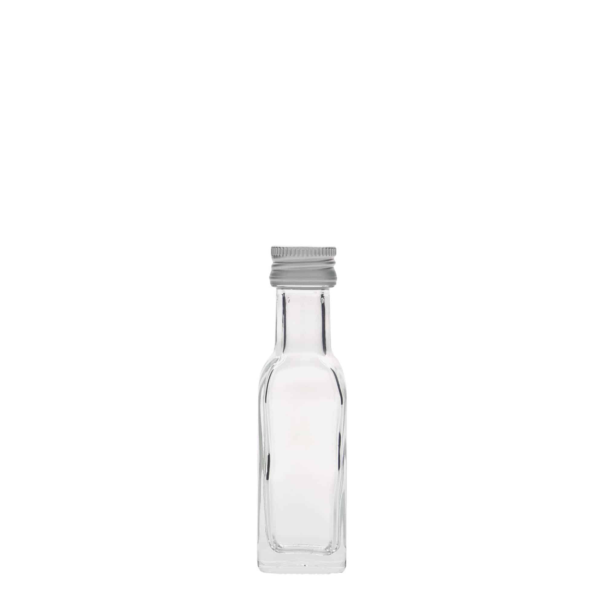 Γυάλινο μπουκάλι 'Marasca' 20 ml, τετράγωνο, στόμιο: PP 18