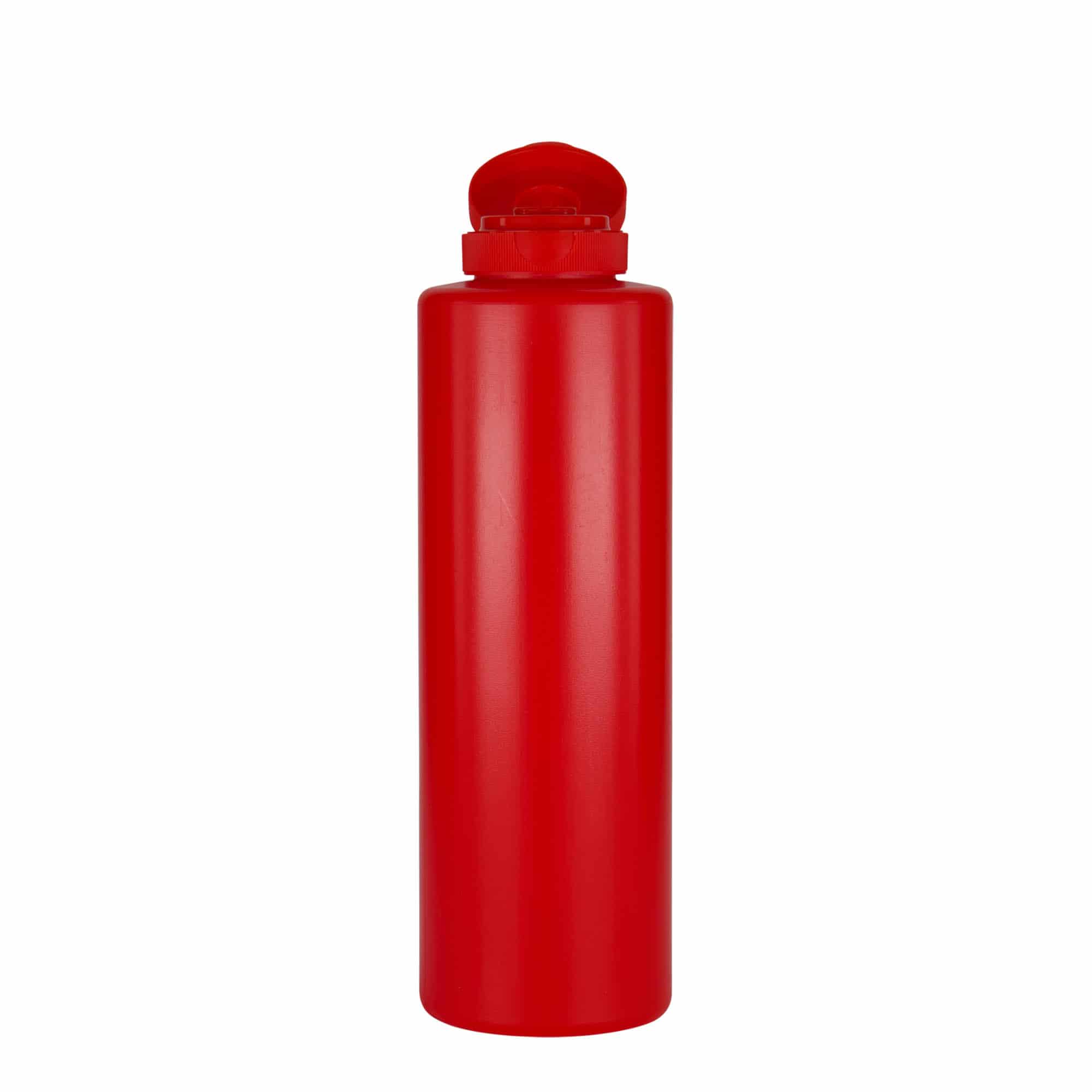 Μπουκάλι για σως 500 ml, πλαστικό LDPE, κόκκινο, στόμιο: GPI 38/400
