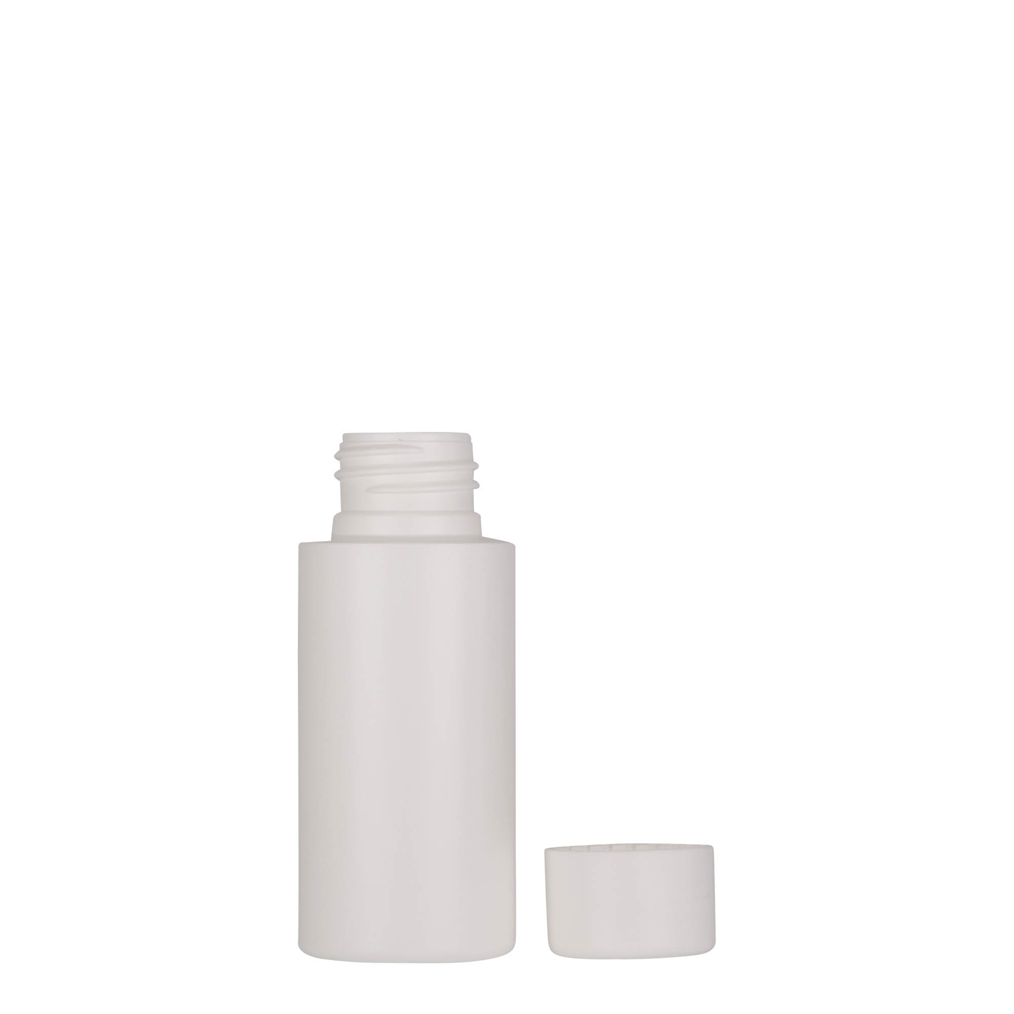 50 ml πλαστικό μπουκάλι 'Pipe', πράσινο HDPE, λευκό, στόμιο: 24/410