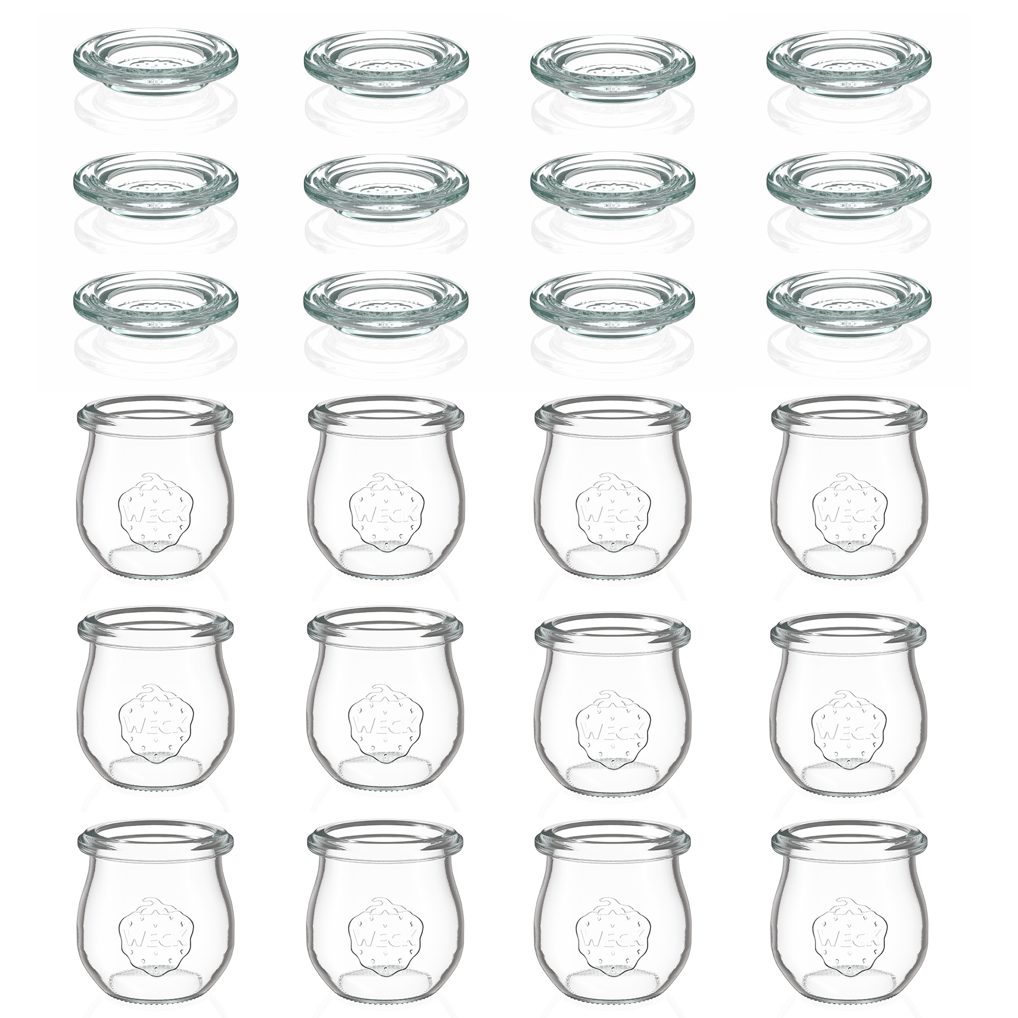 12x Βάζο-τουλίπα WECK 75 ml με γυάλινο καπάκι RR 40
