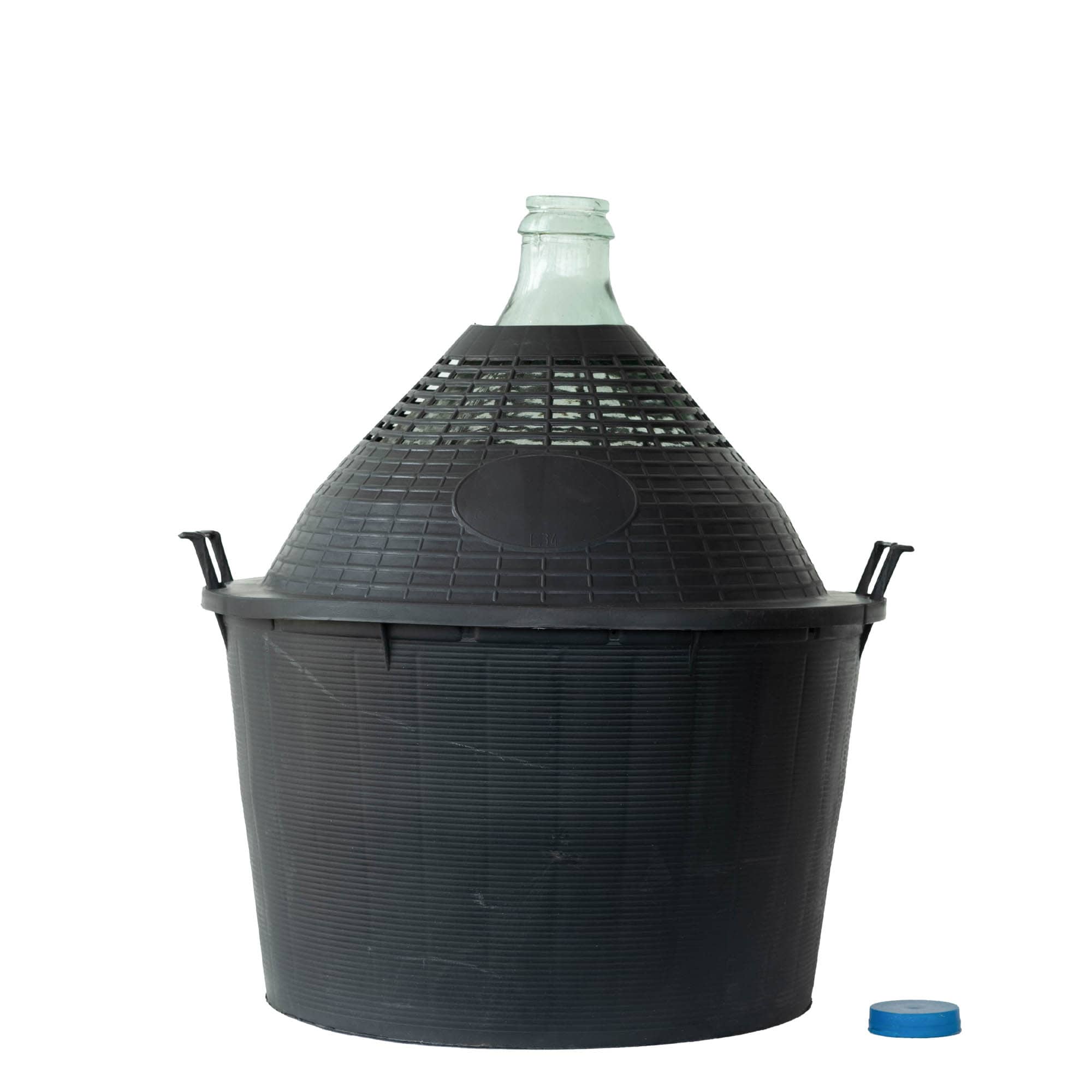 Νταμιτζάνα 34 l με στενό λαιμό, γυάλινη, στόμιο: χωνευτό πώμα