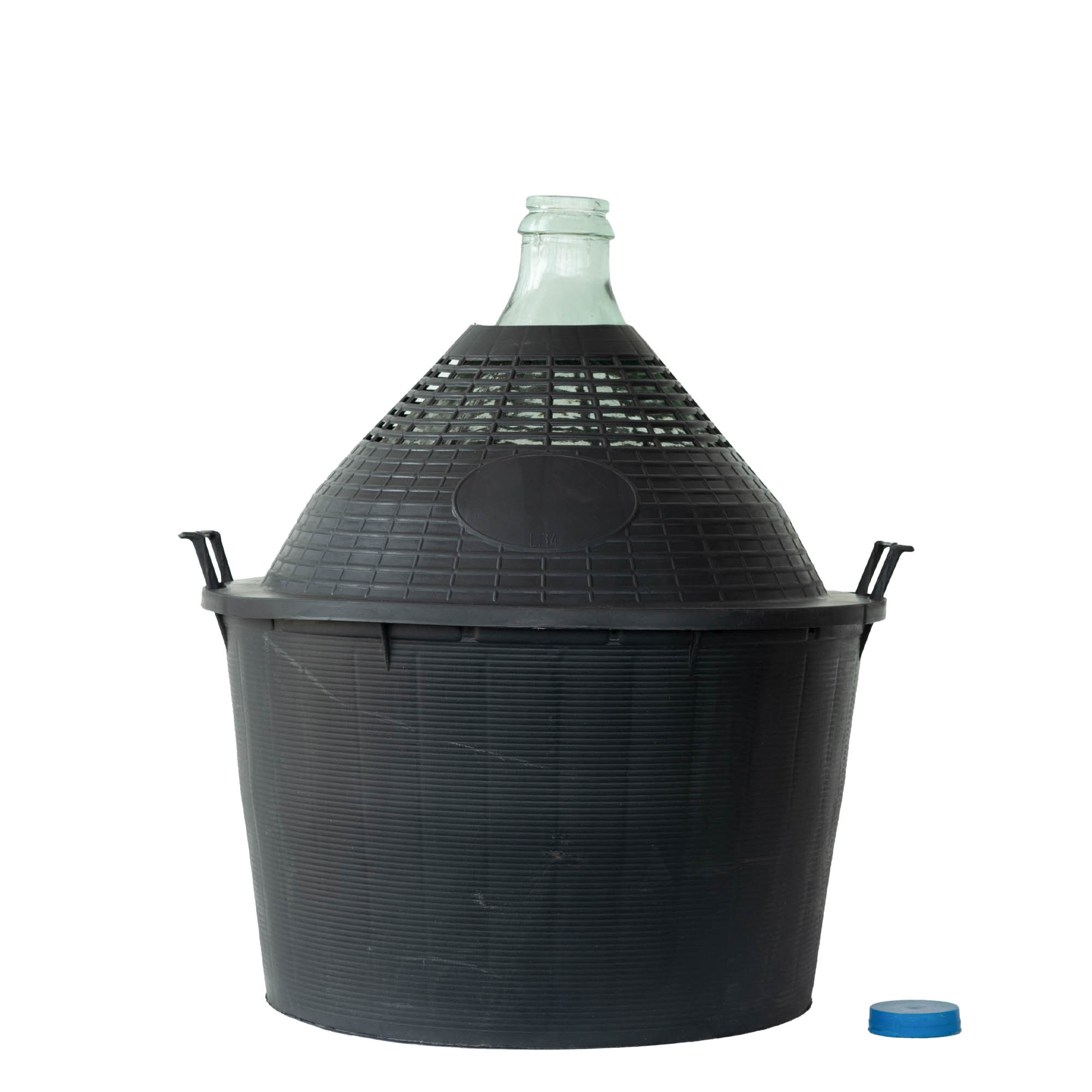 Νταμιτζάνα 34 l με στενό λαιμό, γυάλινη, στόμιο: χωνευτό πώμα Νταμιτζάνα 34 l με στενό λαιμό, γυάλινη, στόμιο: χωνευτό πώμα