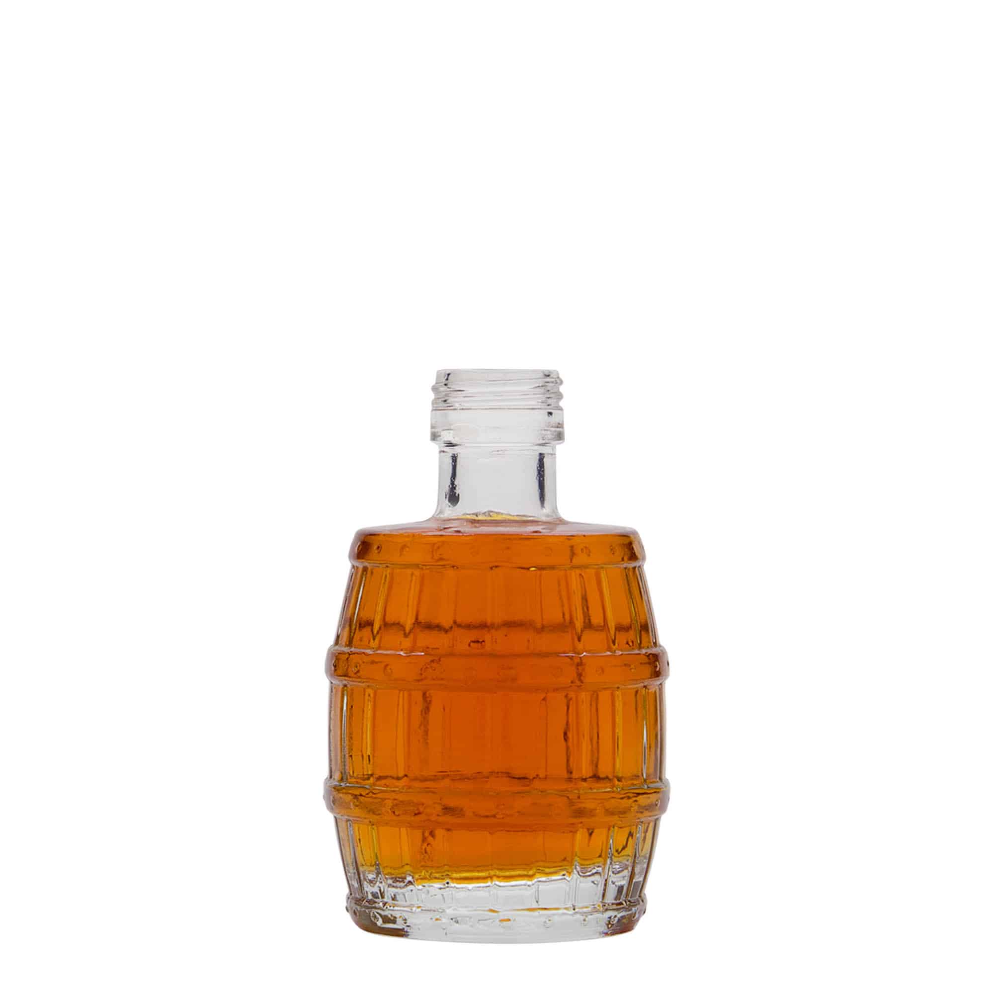 Γυάλινο μπουκάλι 'Βαρέλι' 100 ml, στόμιο: PP 24