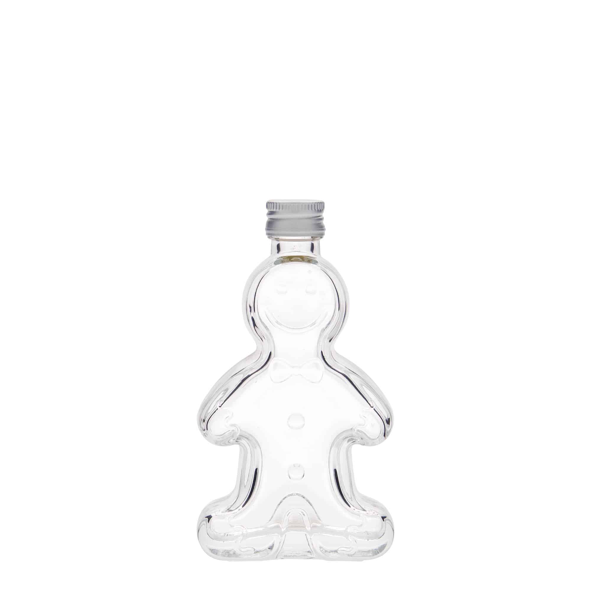 Γυάλινο μπουκάλι 'Ανθρωπάκι gingerbread' 50 ml, στόμιο: PP 18