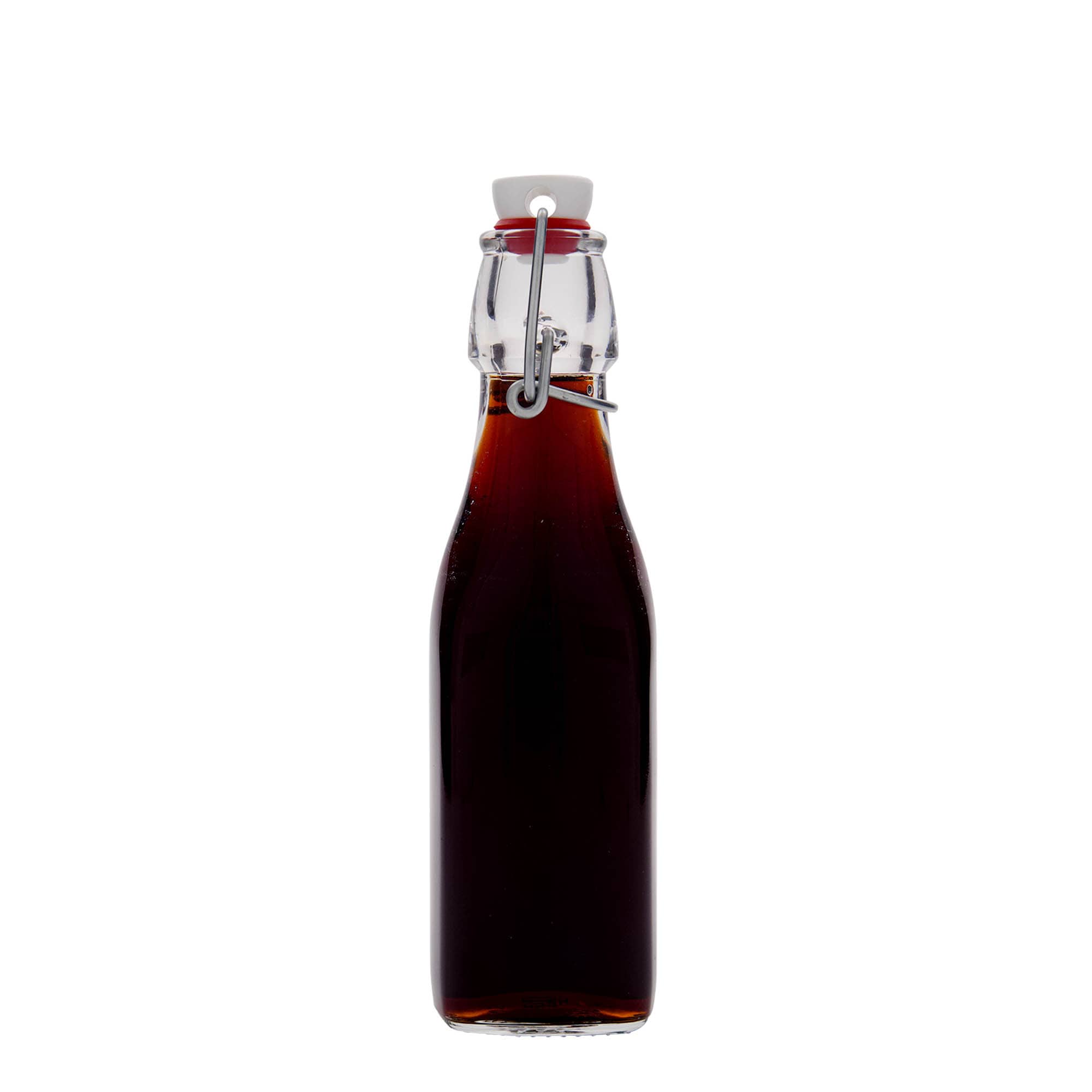 Γυάλινο μπουκάλι 'Swing' 250 ml, τετράγωνο, στόμιο: μηχανικό πώμα